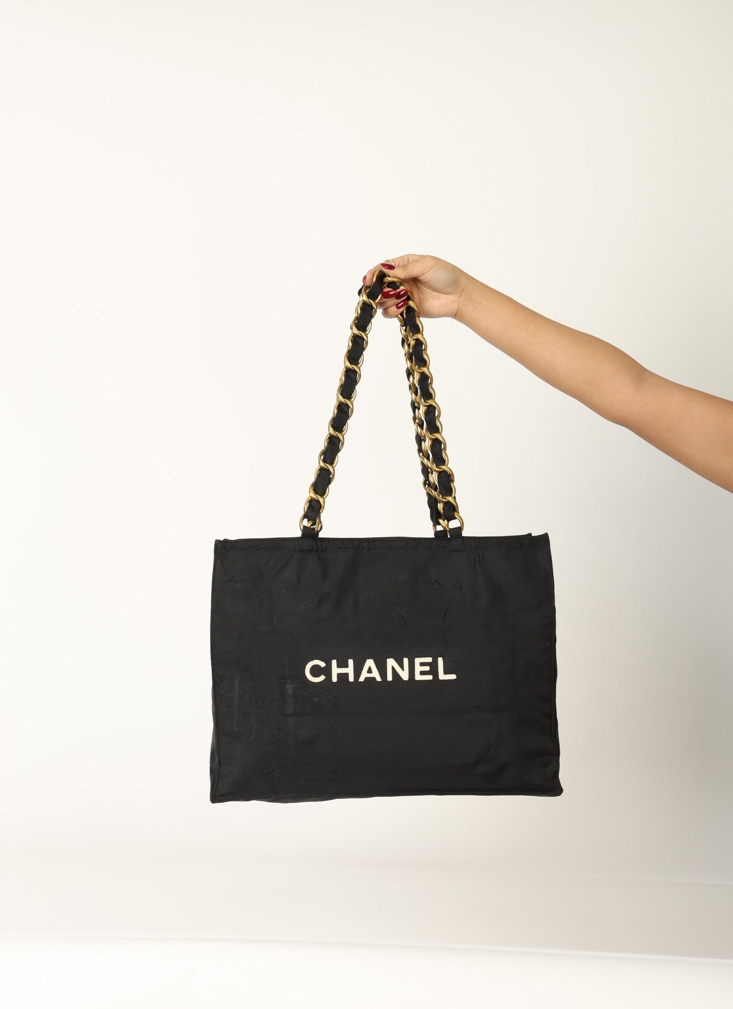 Chanel 1991 Nylon Chunky Chain Tote