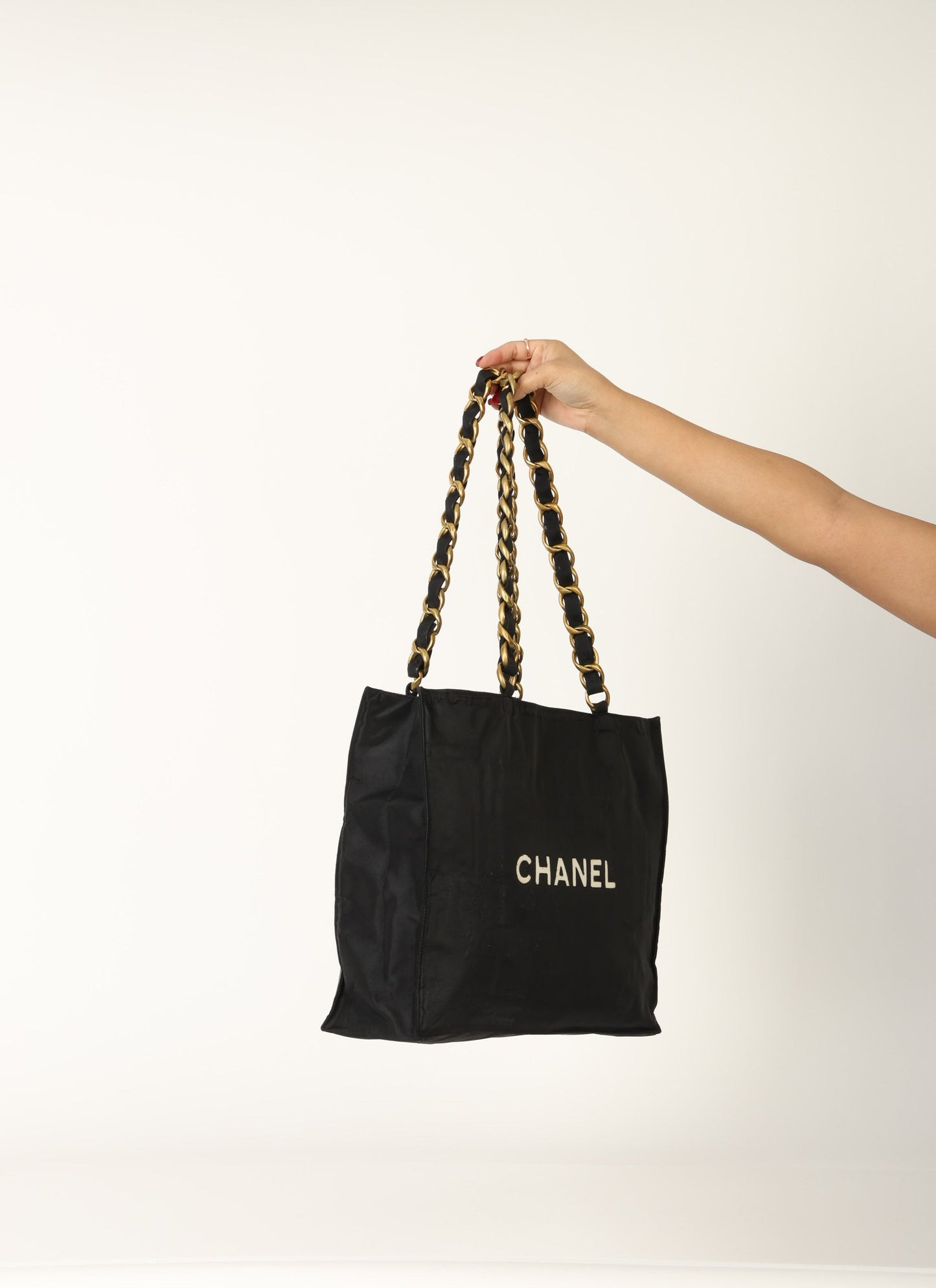 Chanel 1991 Nylon Chunky Chain Tote