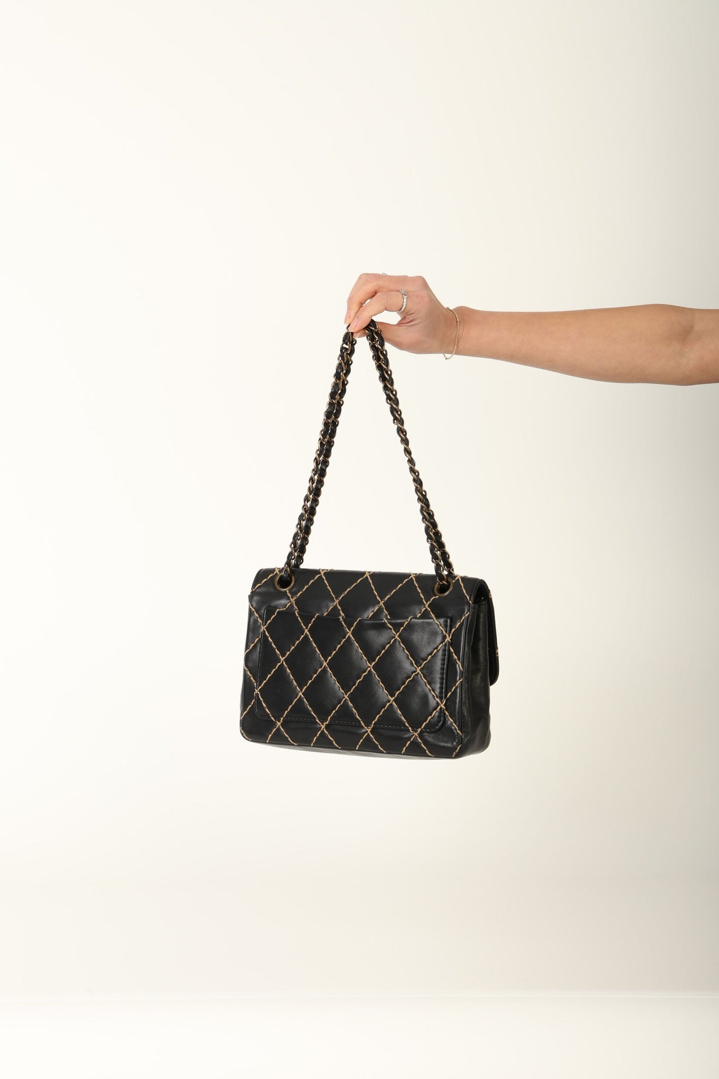 Chanel 2000 Calfskin Wildstitch Flap Bag