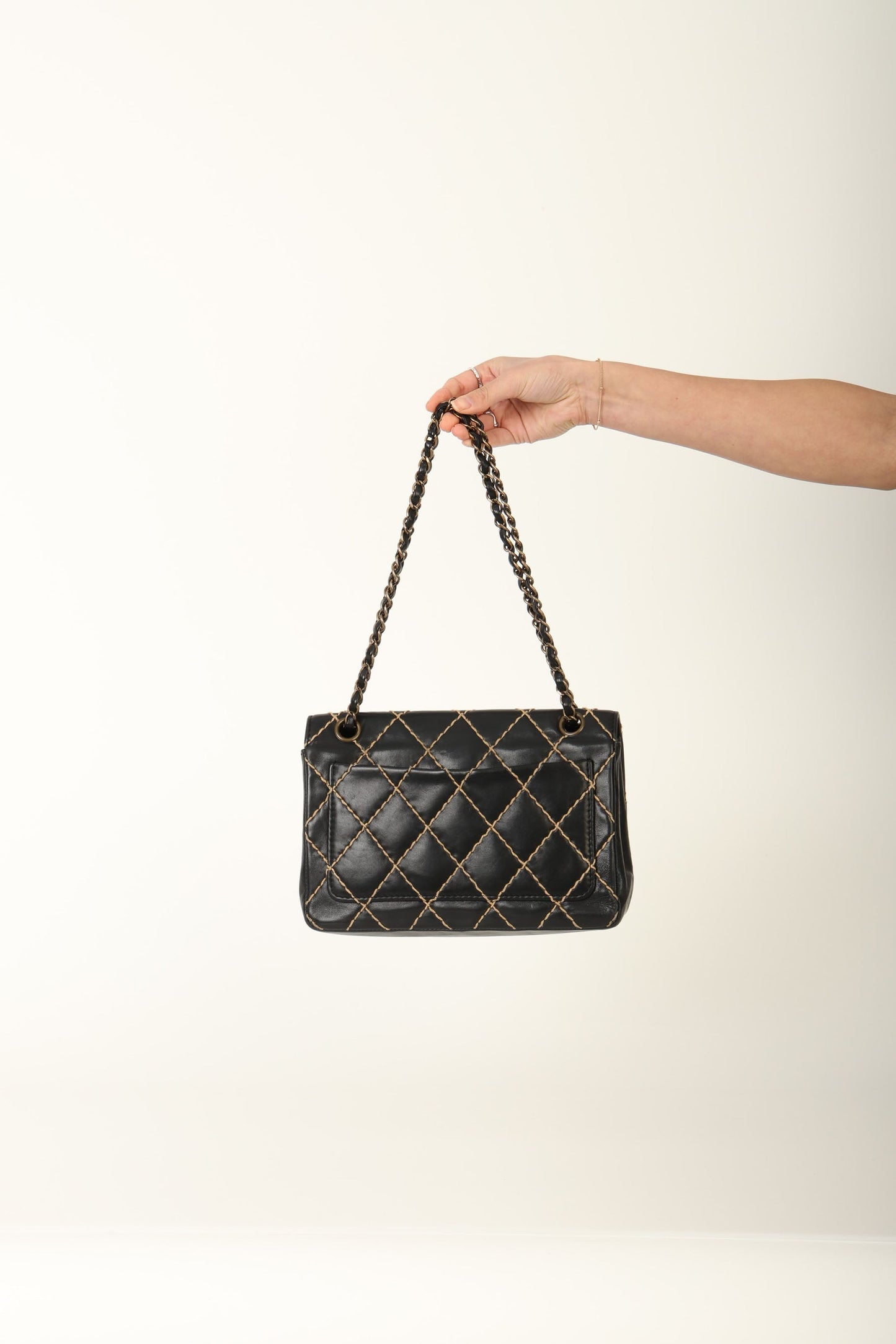 Chanel 2000 Calfskin Wildstitch Flap Bag