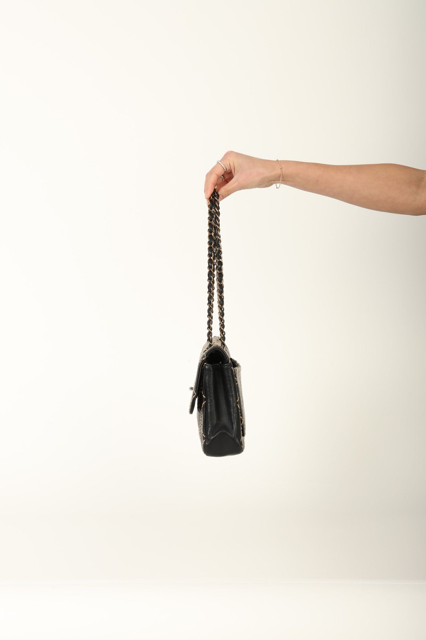 Chanel 2000 Calfskin Wildstitch Flap Bag