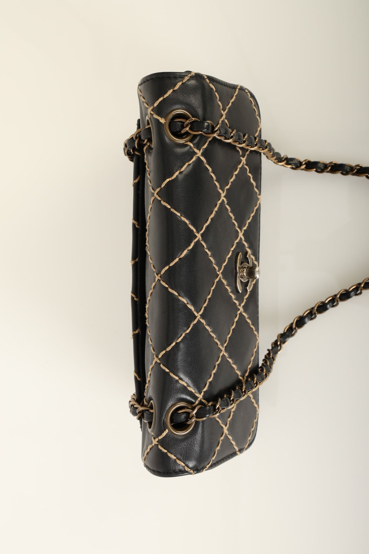 Chanel 2000 Calfskin Wildstitch Flap Bag