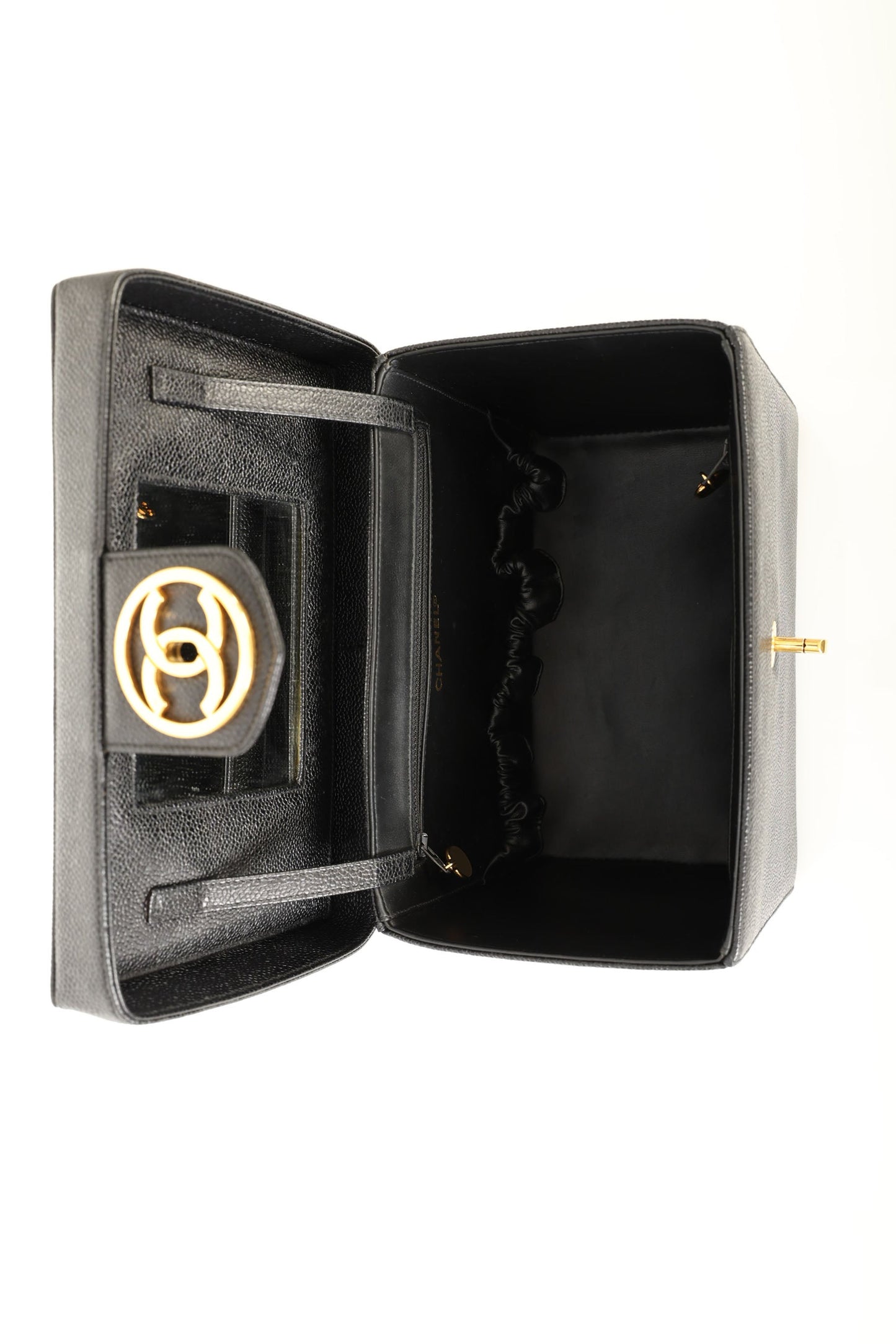 Chanel 1994 Caviar Double Sided Turnlock Vanity