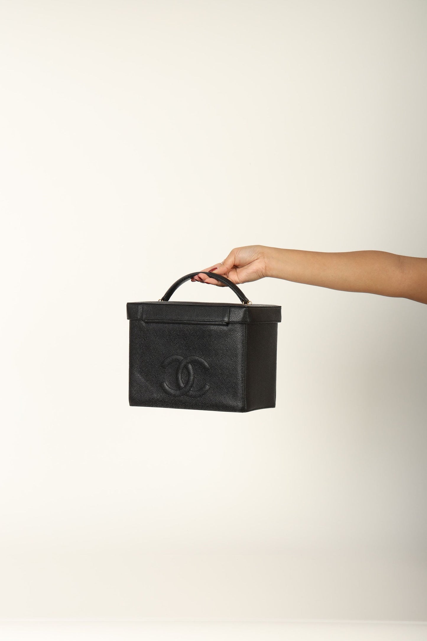 Chanel 1994 Caviar Double Sided Turnlock Vanity