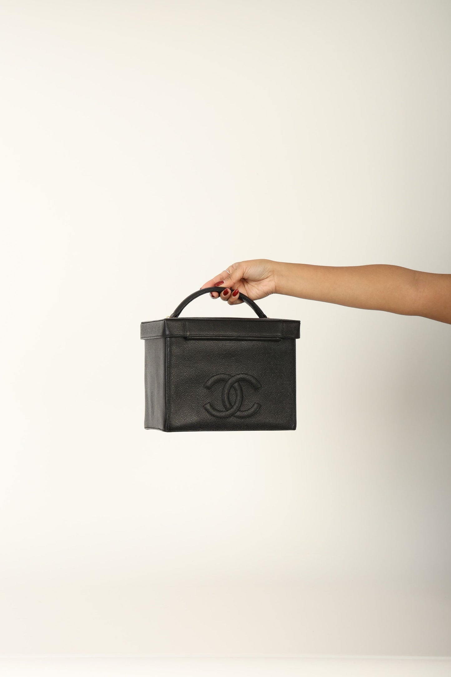 Chanel 1994 Caviar Double Sided Turnlock Vanity