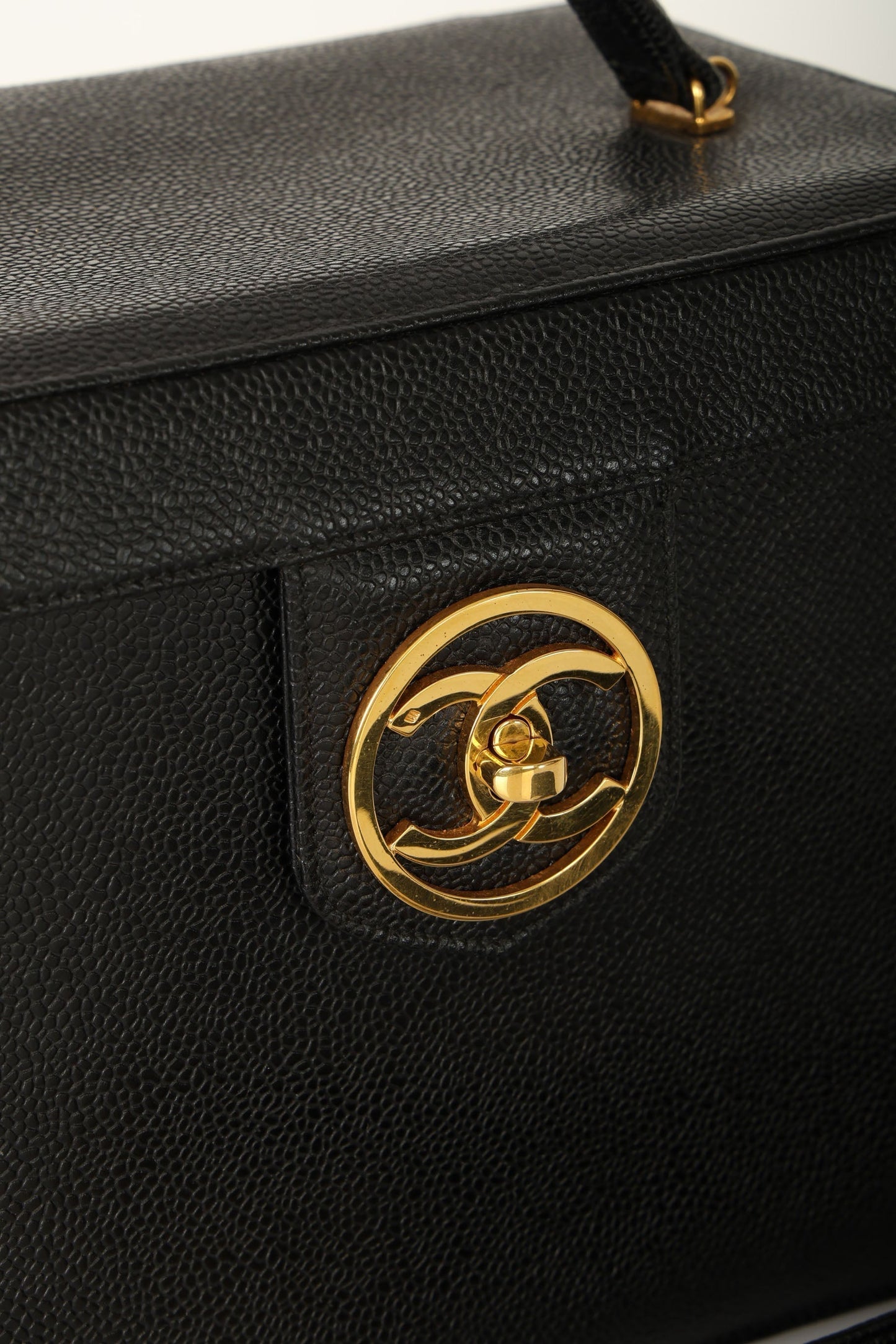Chanel 1994 Caviar Double Sided Turnlock Vanity