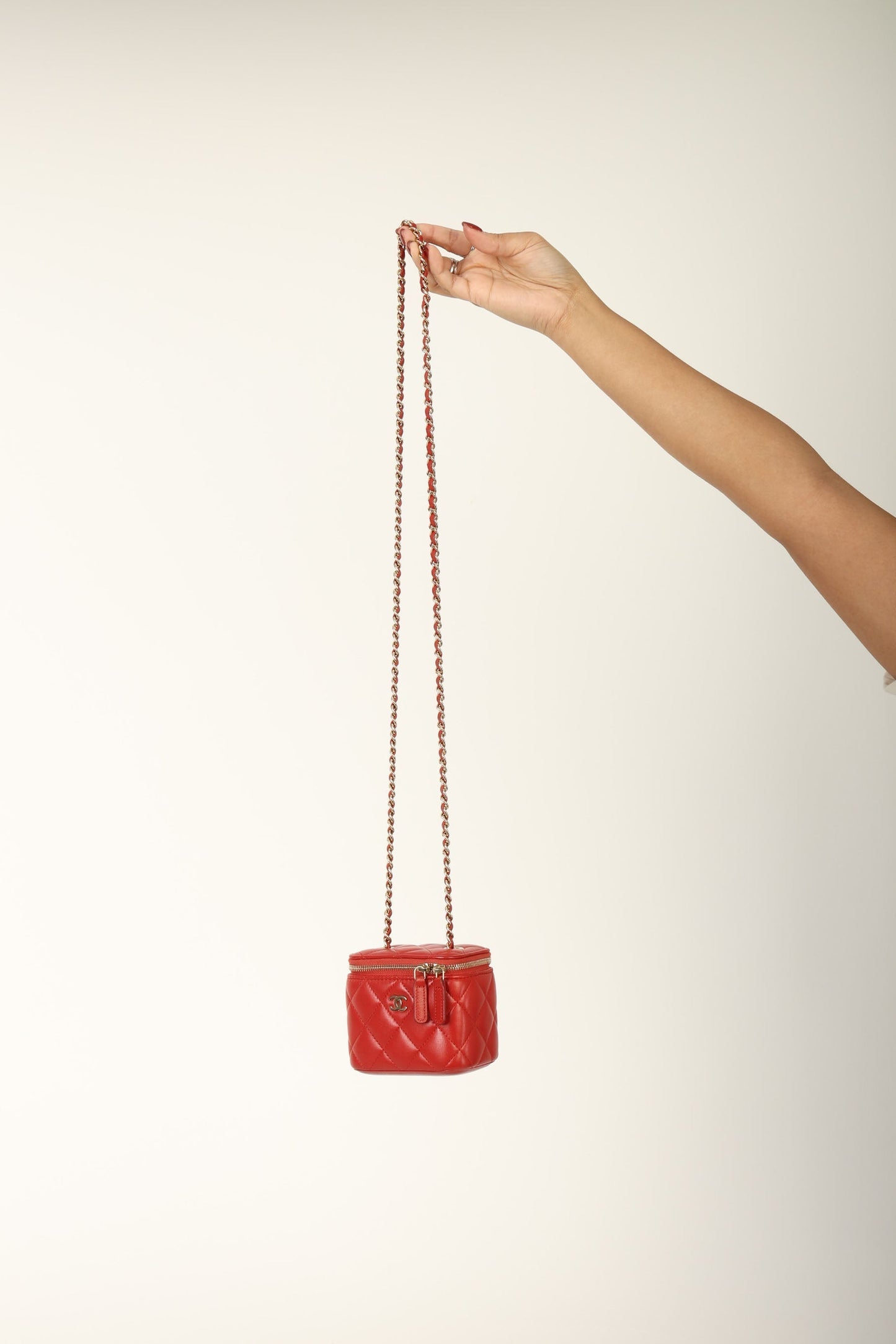 Chanel 2020 Lambskin Mini Red Vanity