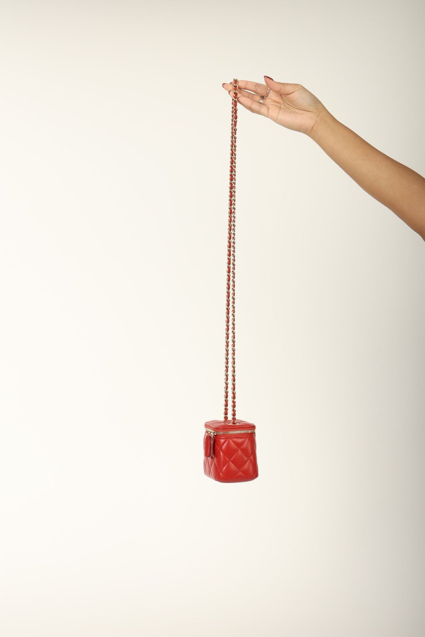 Chanel 2020 Lambskin Mini Red Vanity