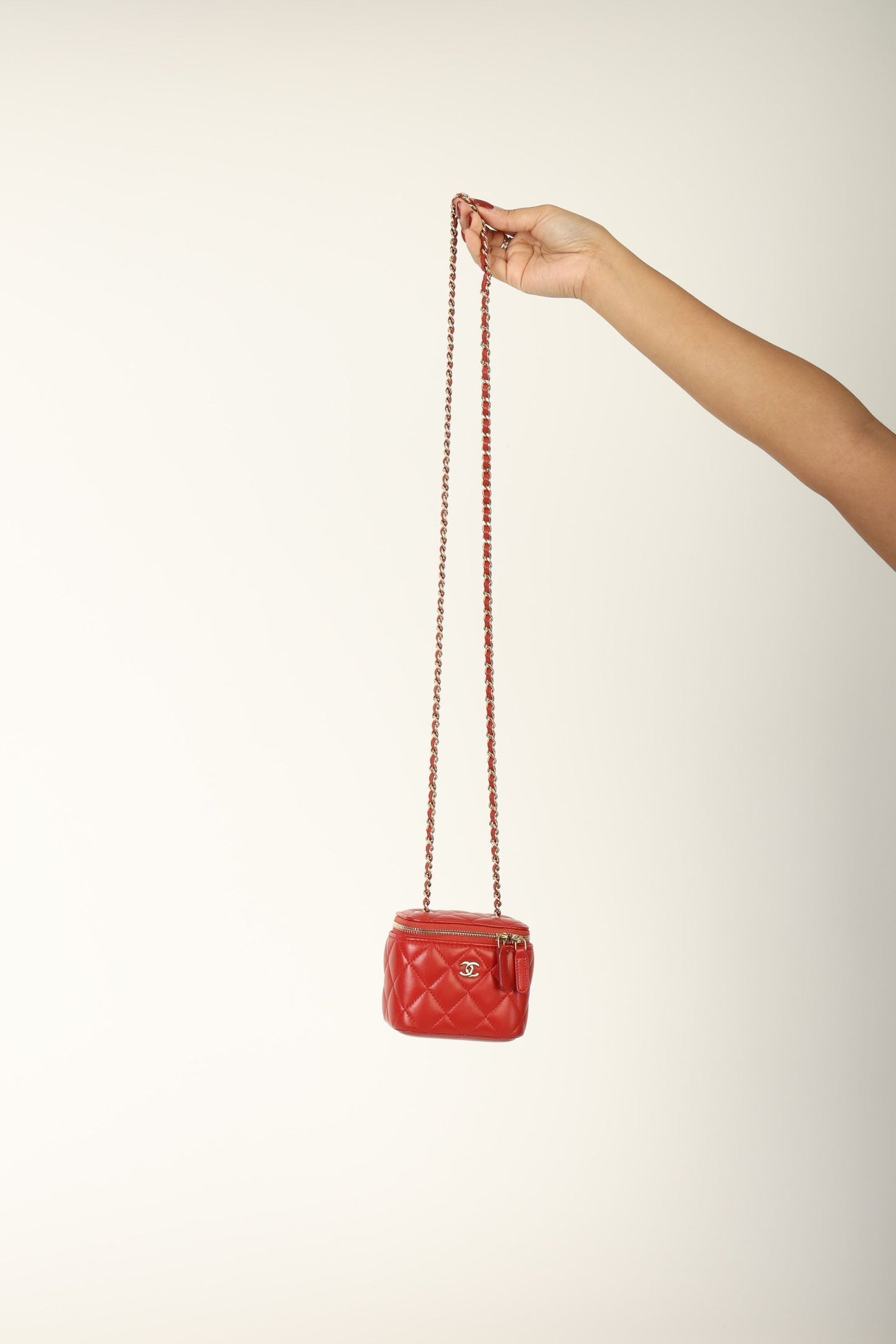 Chanel 2020 Lambskin Mini Red Vanity