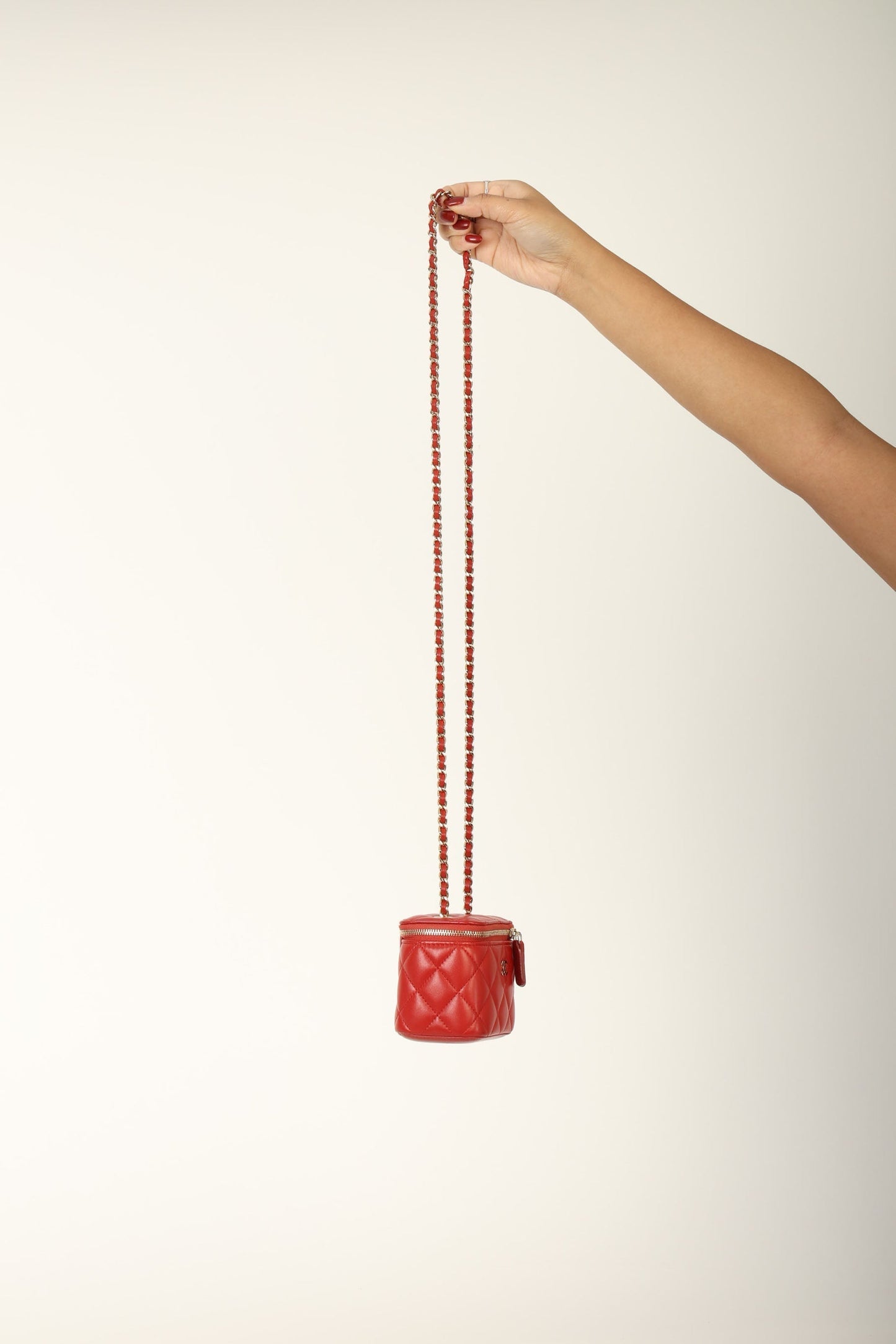 Chanel 2020 Lambskin Mini Red Vanity