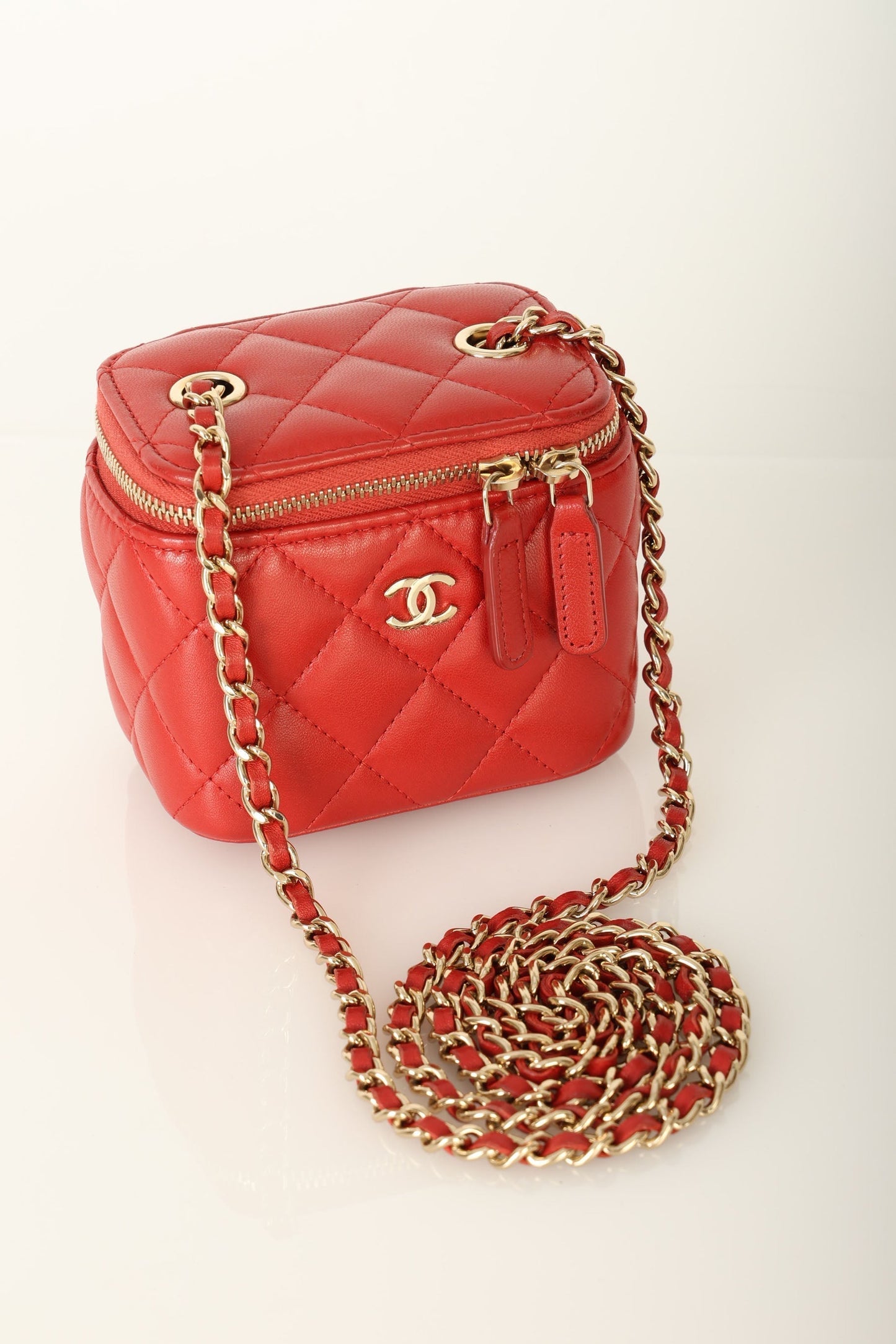 Chanel 2020 Lambskin Mini Red Vanity