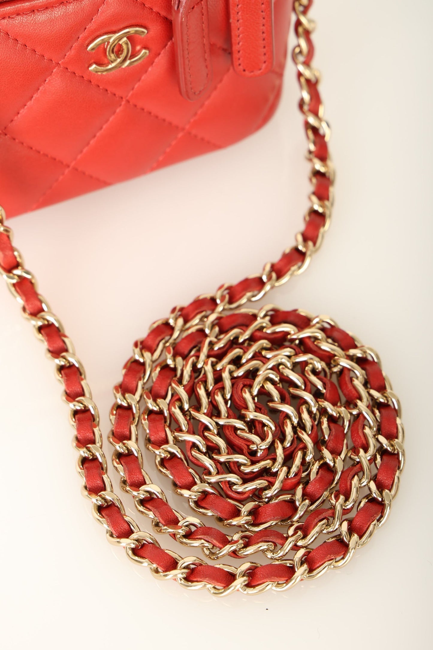 Chanel 2020 Lambskin Mini Red Vanity