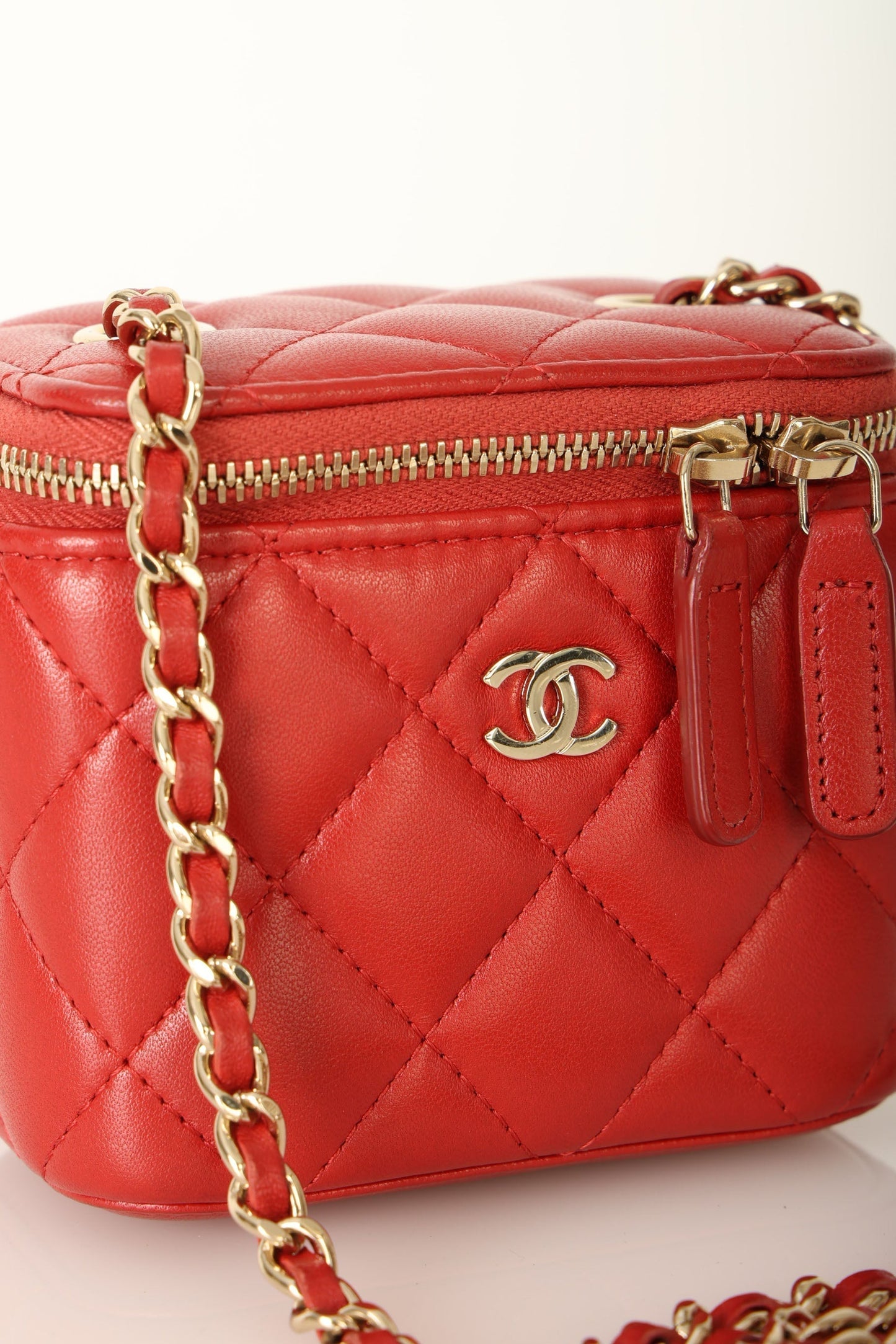 Chanel 2020 Lambskin Mini Red Vanity