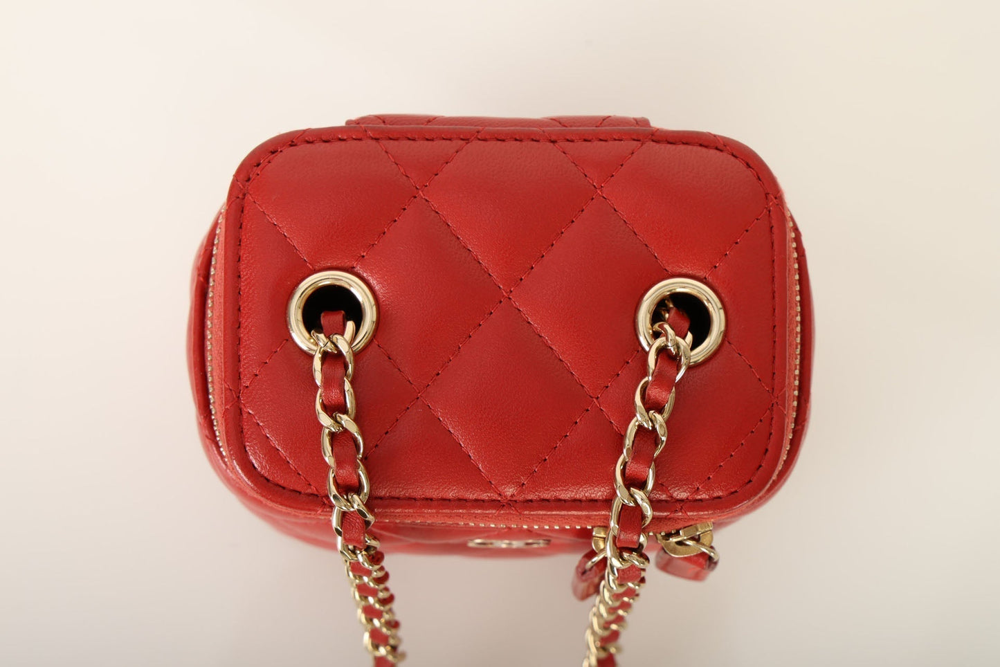Chanel 2020 Lambskin Mini Red Vanity