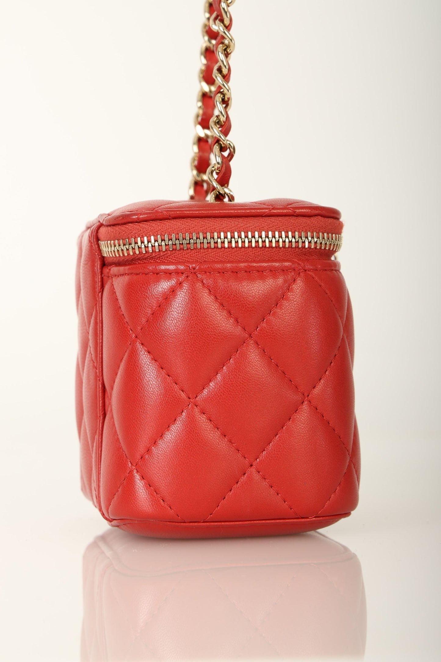 Chanel 2020 Lambskin Mini Red Vanity