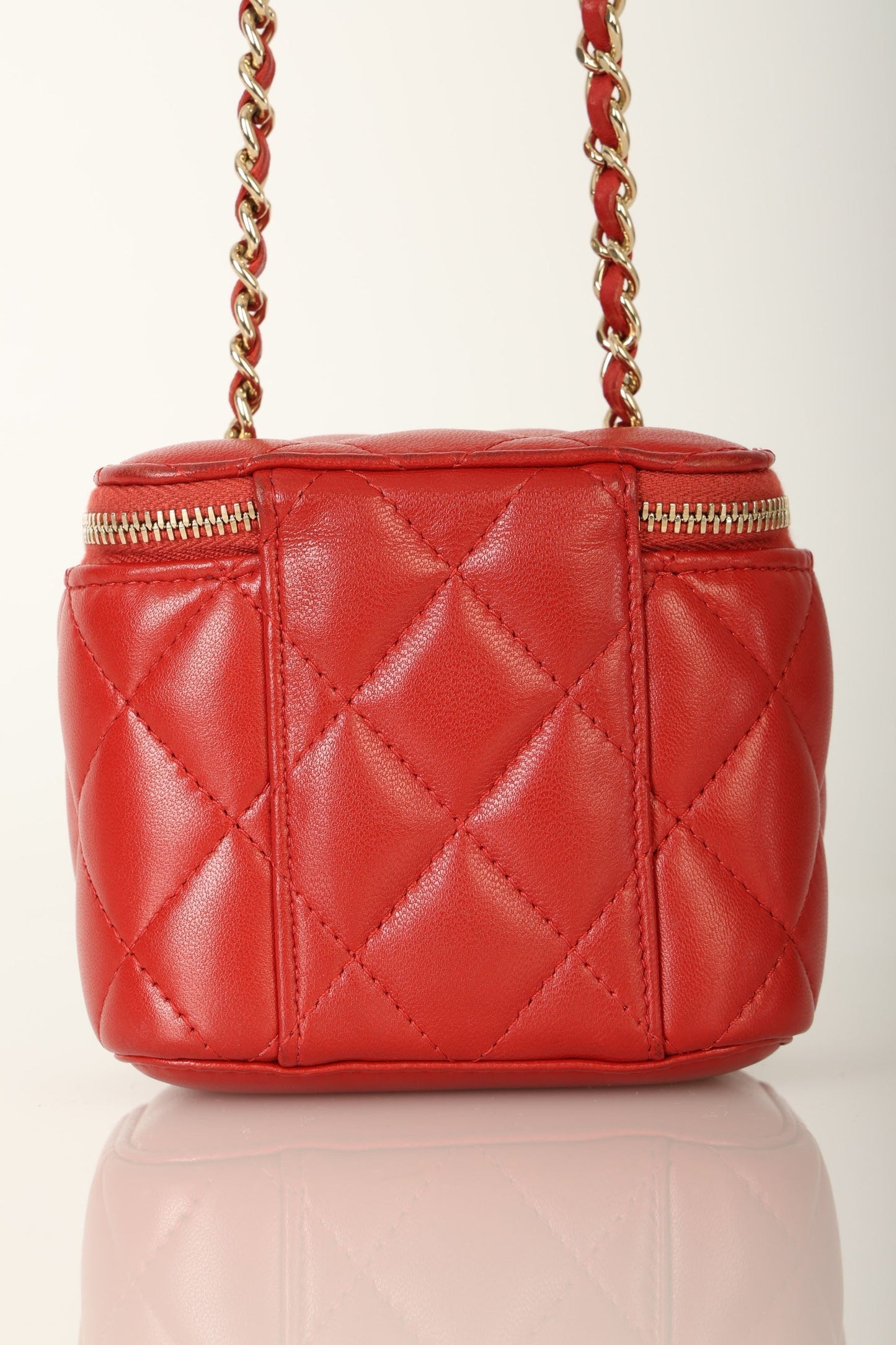 Chanel 2020 Lambskin Mini Red Vanity
