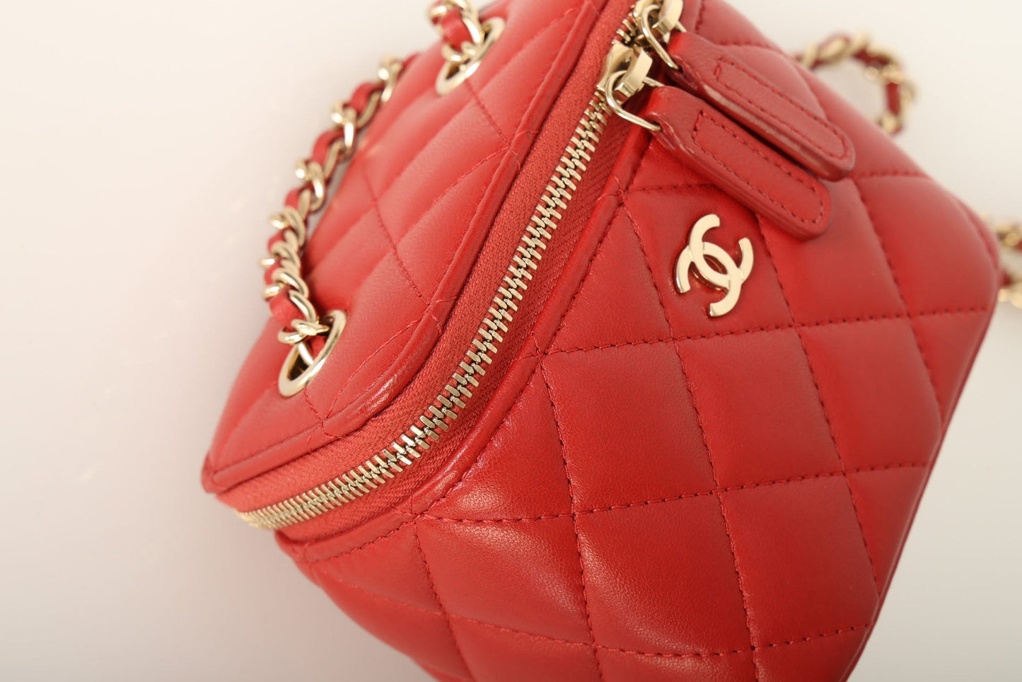 Chanel 2020 Lambskin Mini Red Vanity