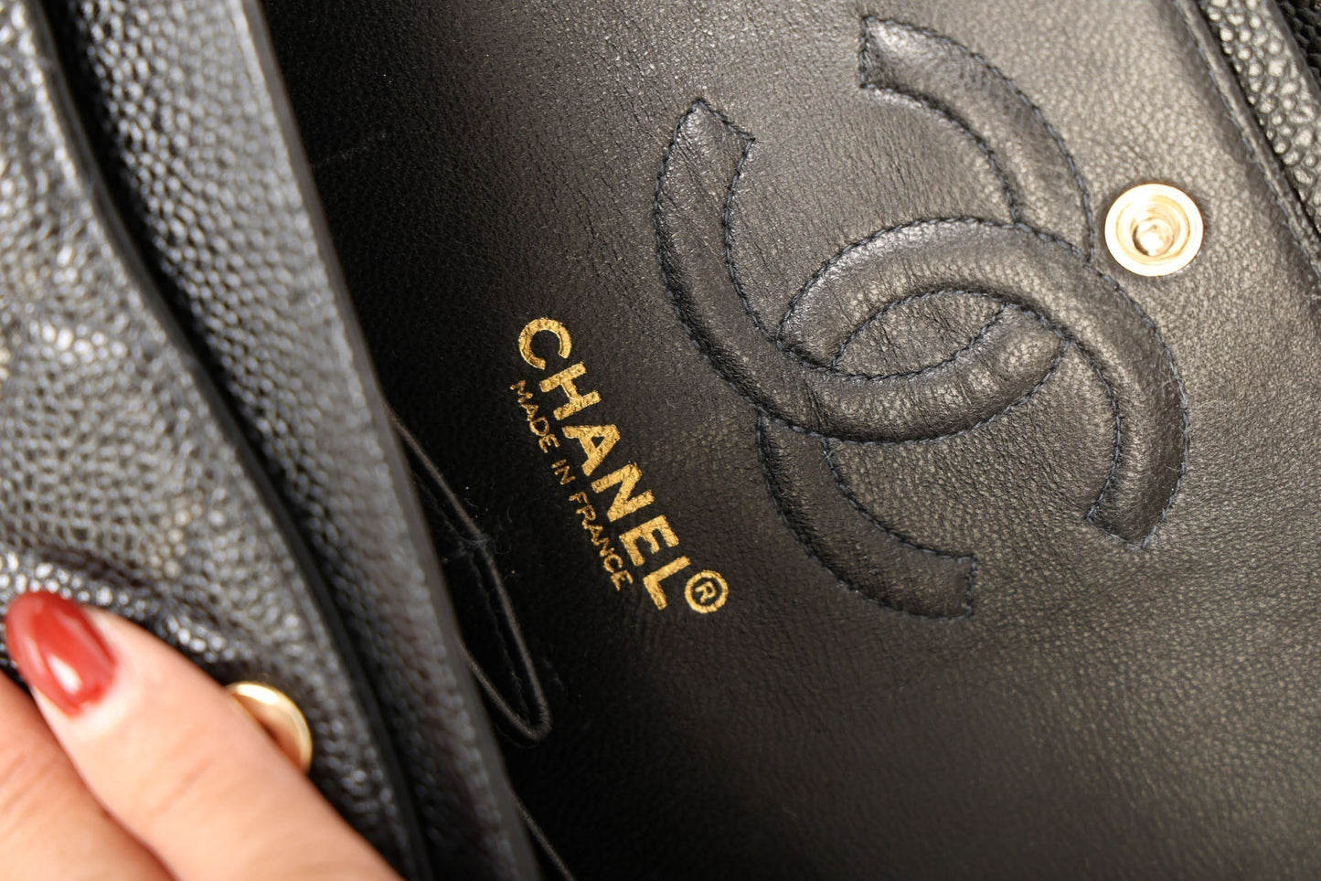 Chanel 2002 Caviar Small Double Flap