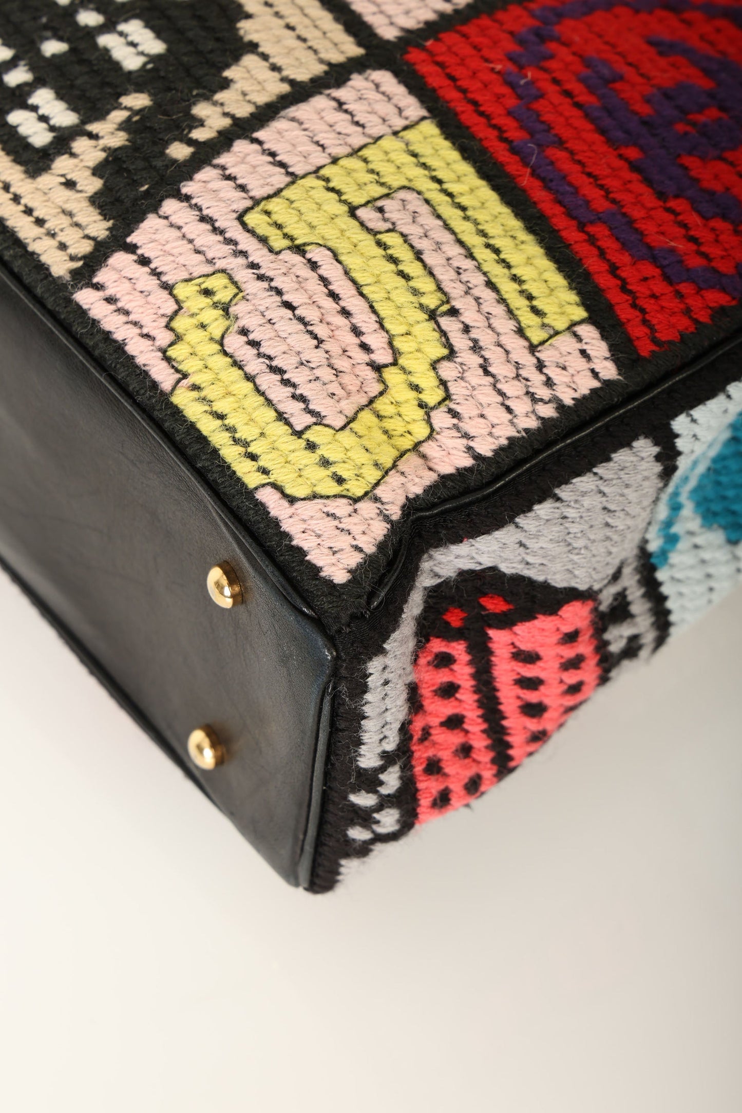 Chanel 2003 Needlepoint Icon Chain Tote