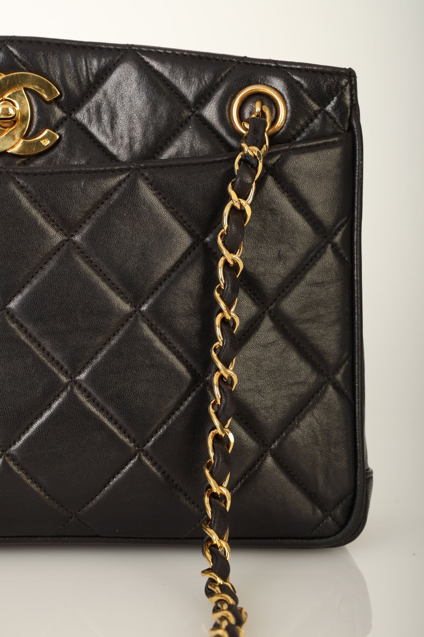 Chanel 1994 Lambskin Turnlock Tote