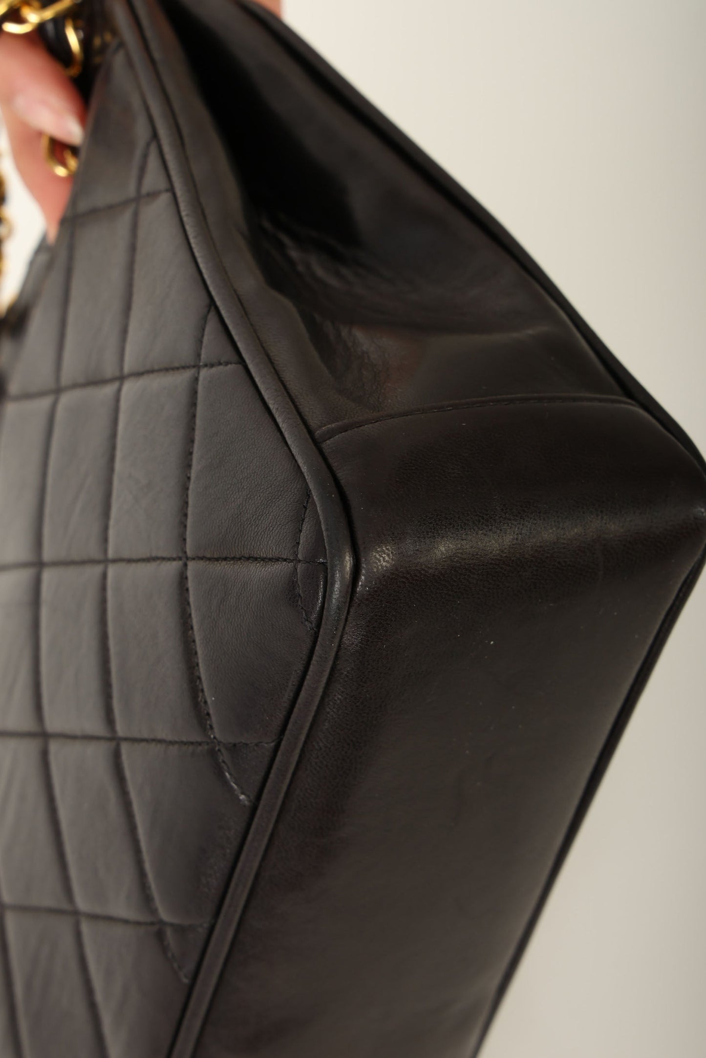 Chanel 1994 Lambskin Turnlock Tote