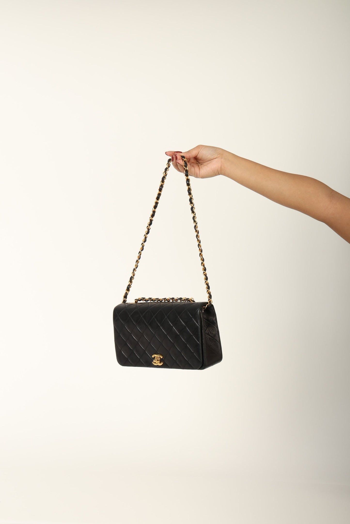 Chanel 1991 Lambskin Turnlock Full Flap