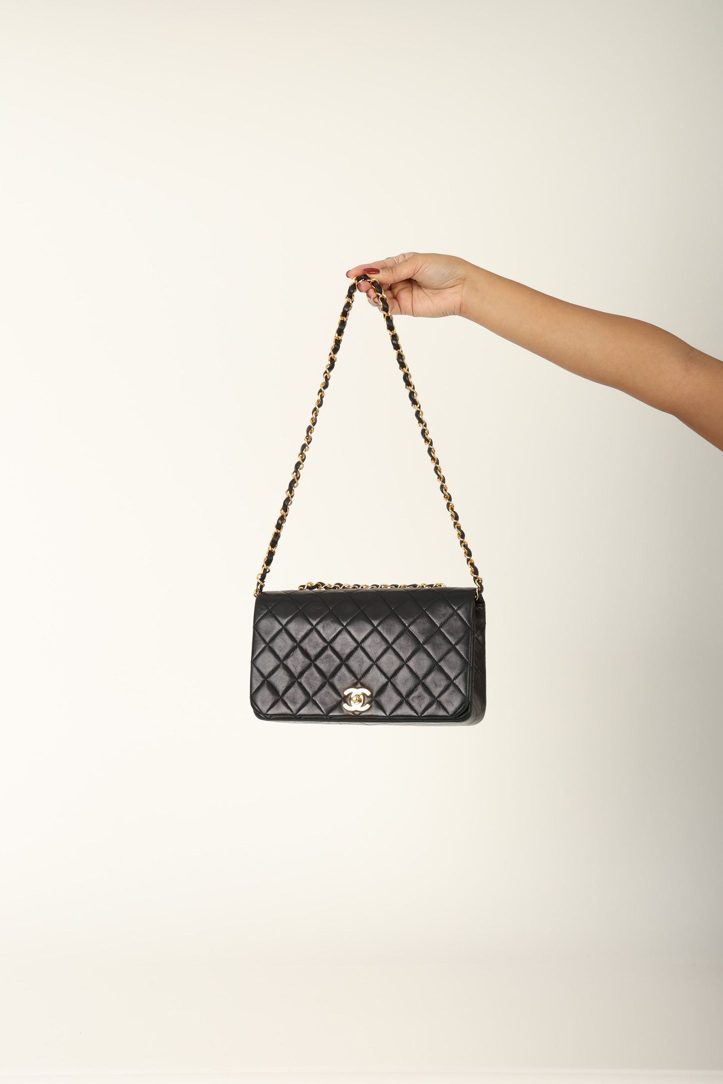 Chanel 1991 Lambskin Turnlock Full Flap