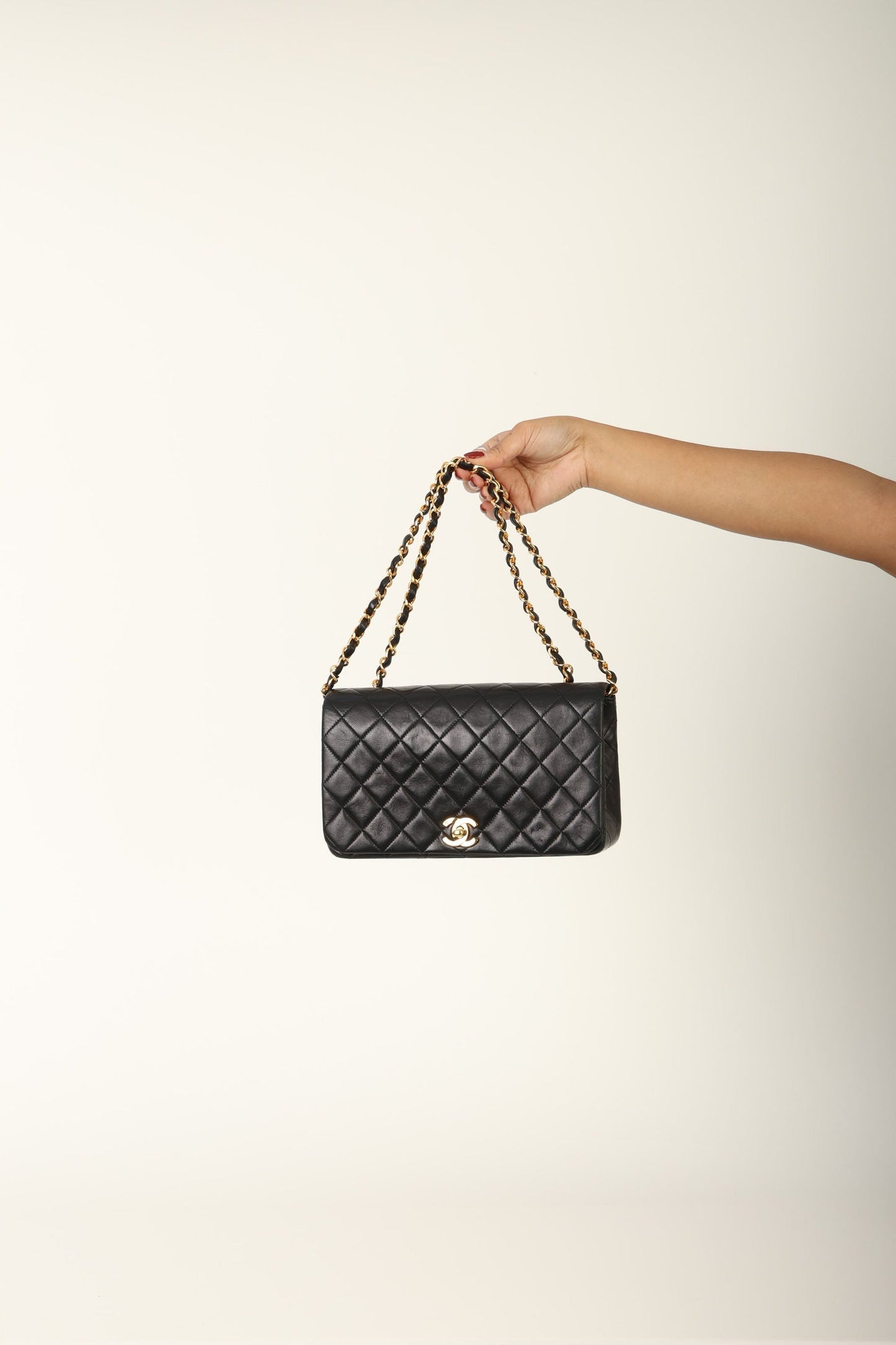 Chanel 1991 Lambskin Turnlock Full Flap