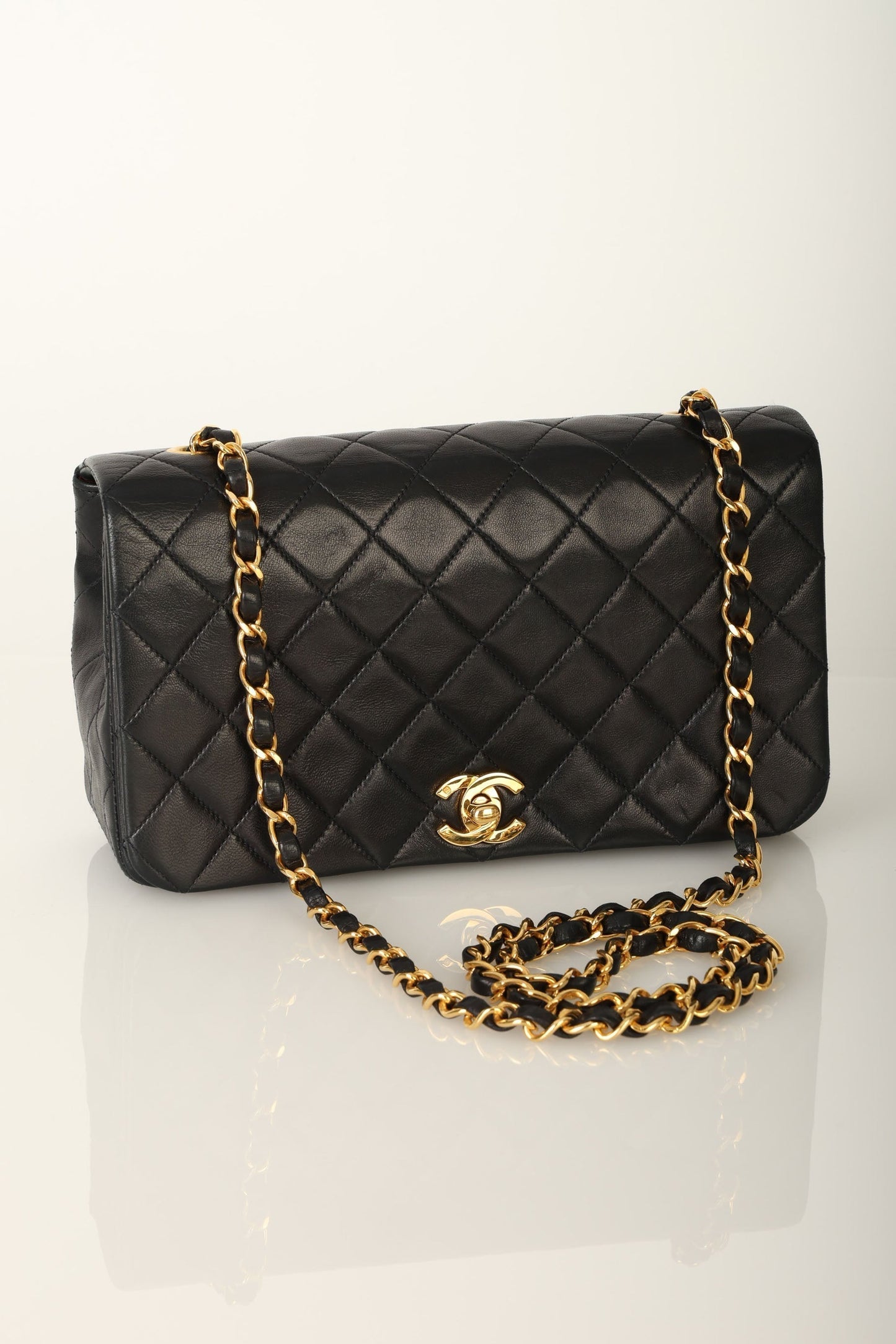 Chanel 1991 Lambskin Turnlock Full Flap