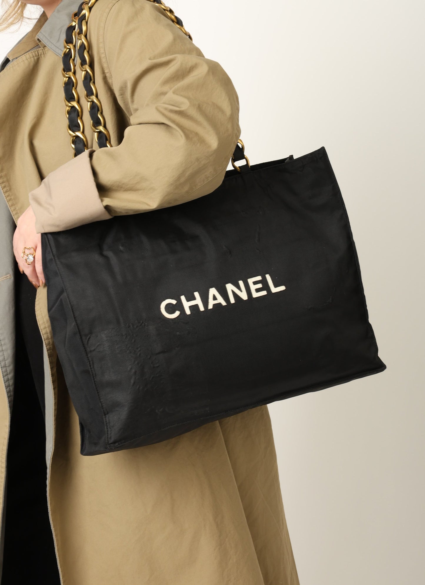 Chanel 1991 Nylon Chunky Chain Tote