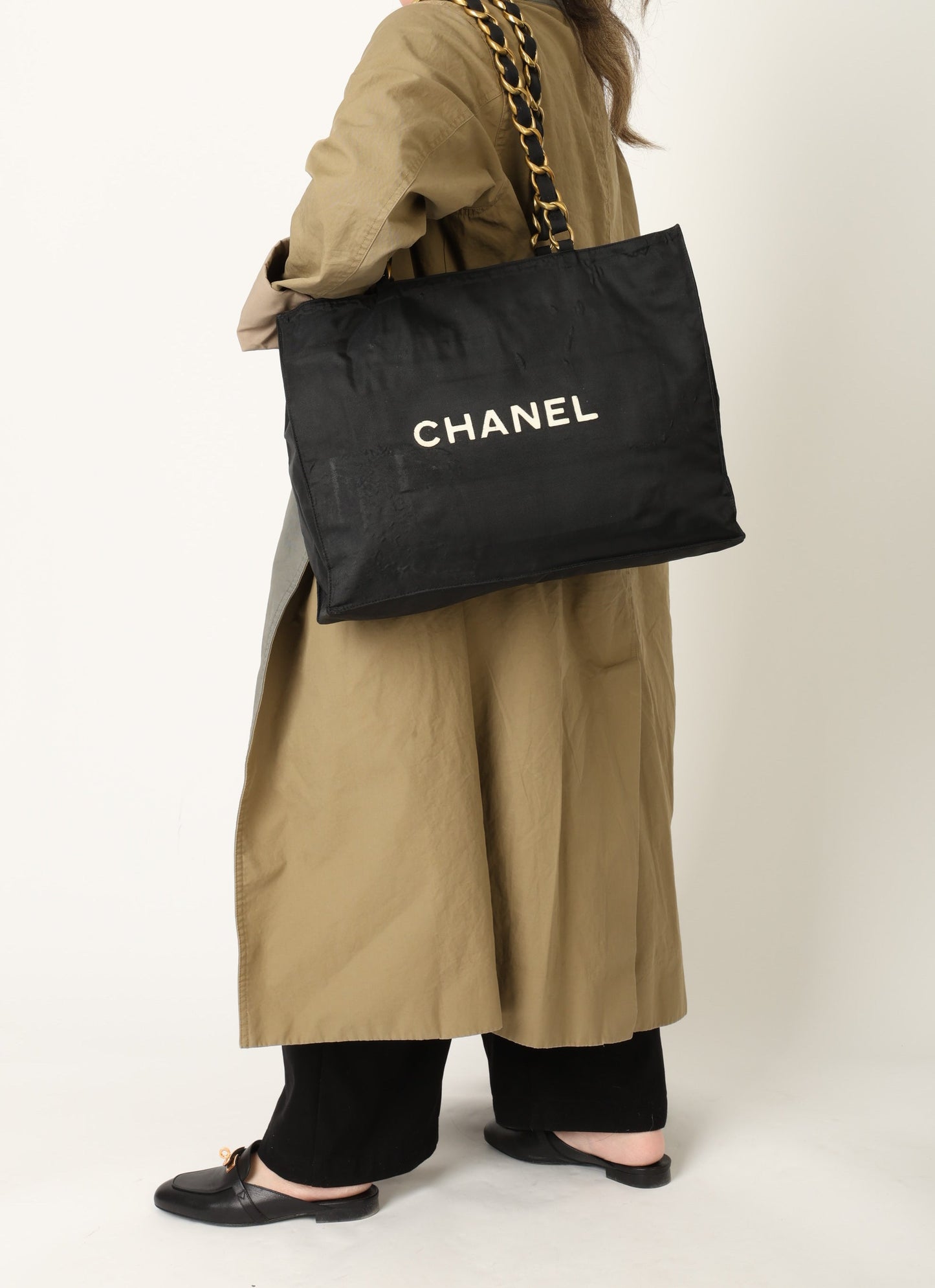 Chanel 1991 Nylon Chunky Chain Tote