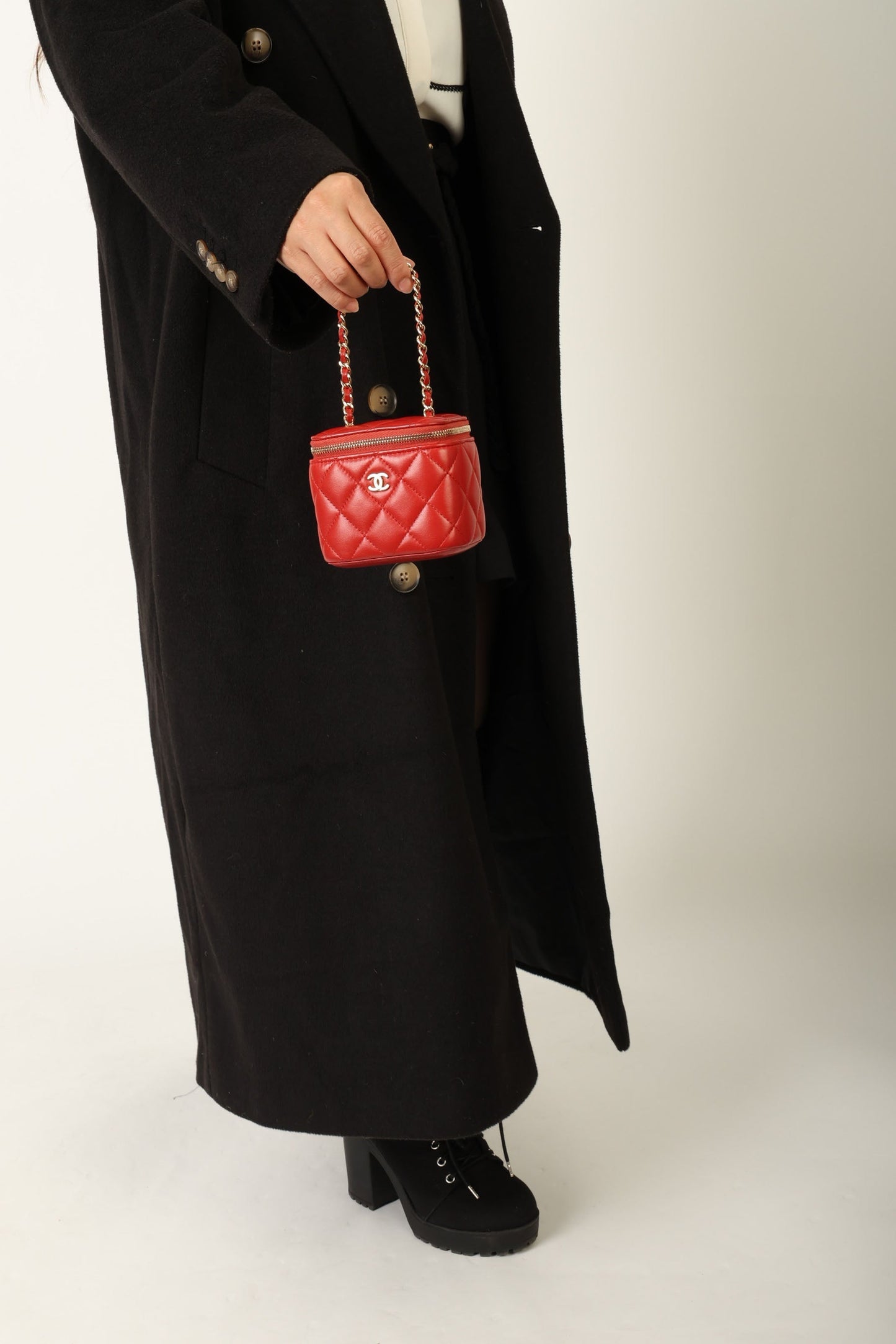 Chanel 2020 Lambskin Mini Red Vanity