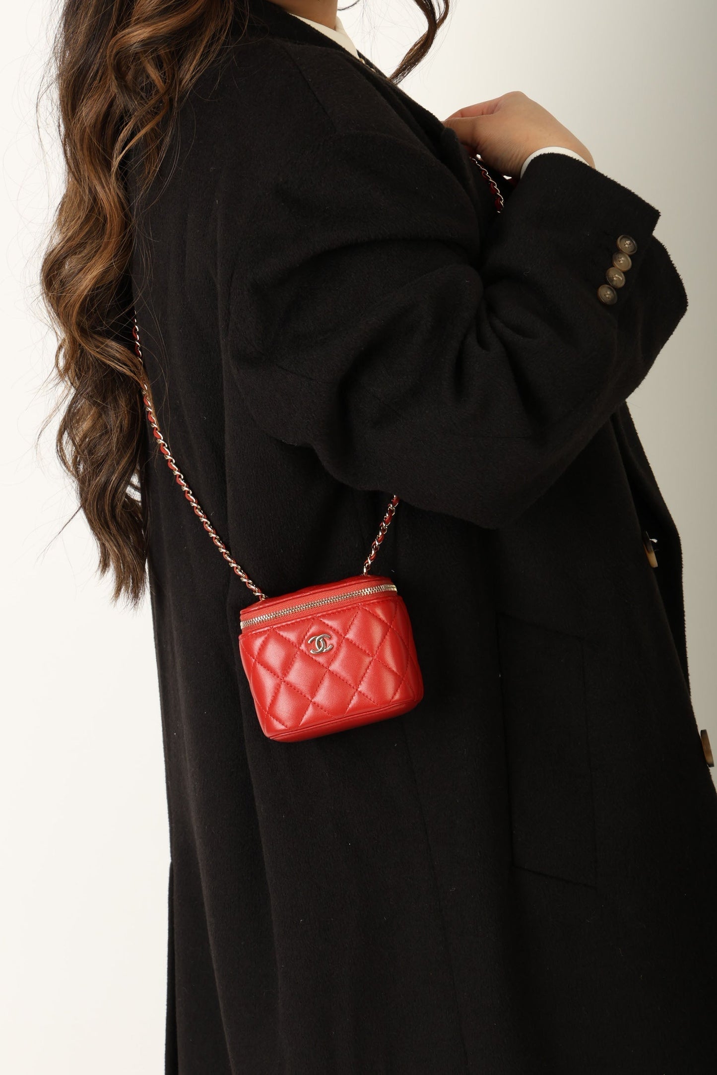 Chanel 2020 Lambskin Mini Red Vanity