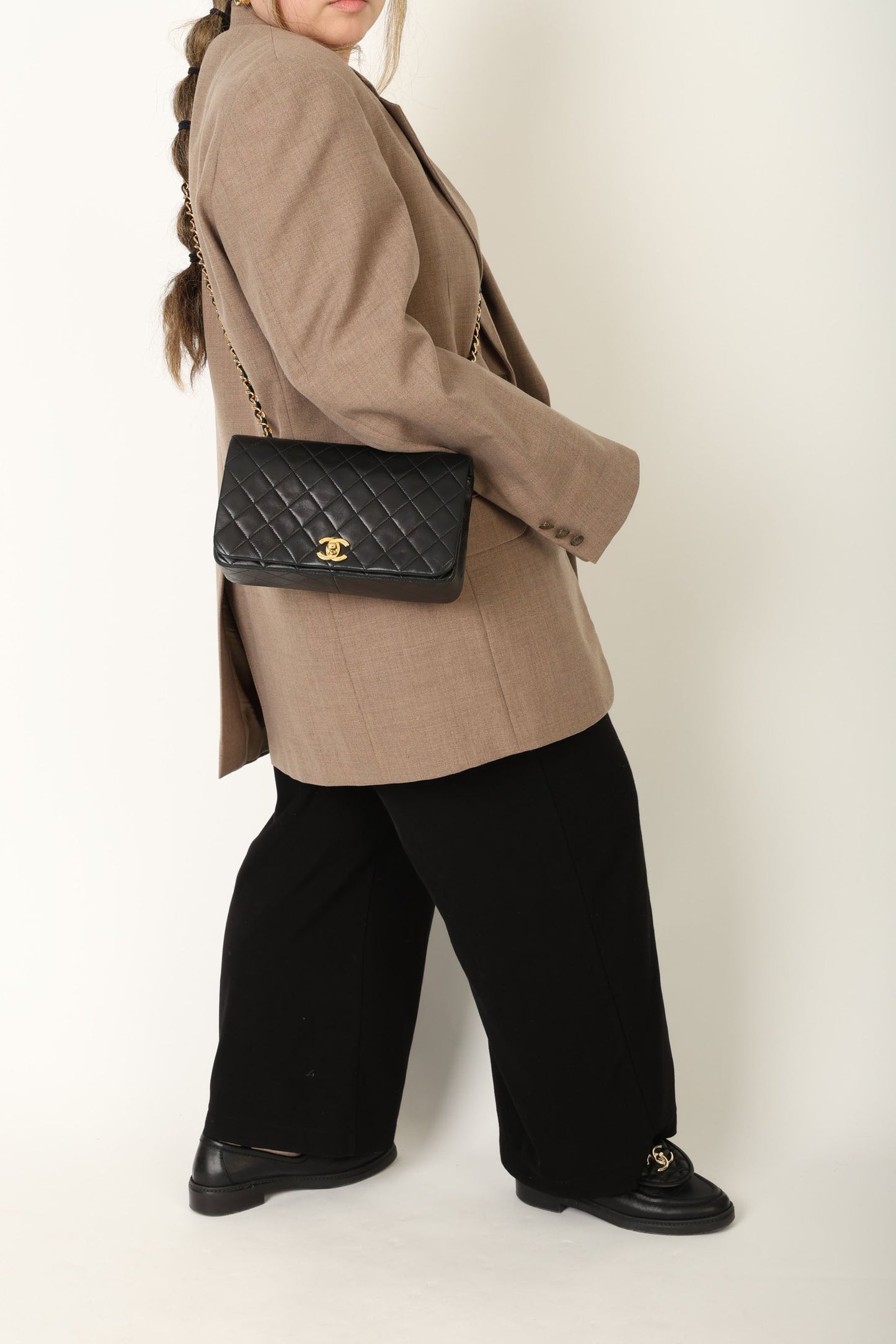 Chanel 1991 Lambskin Turnlock Full Flap
