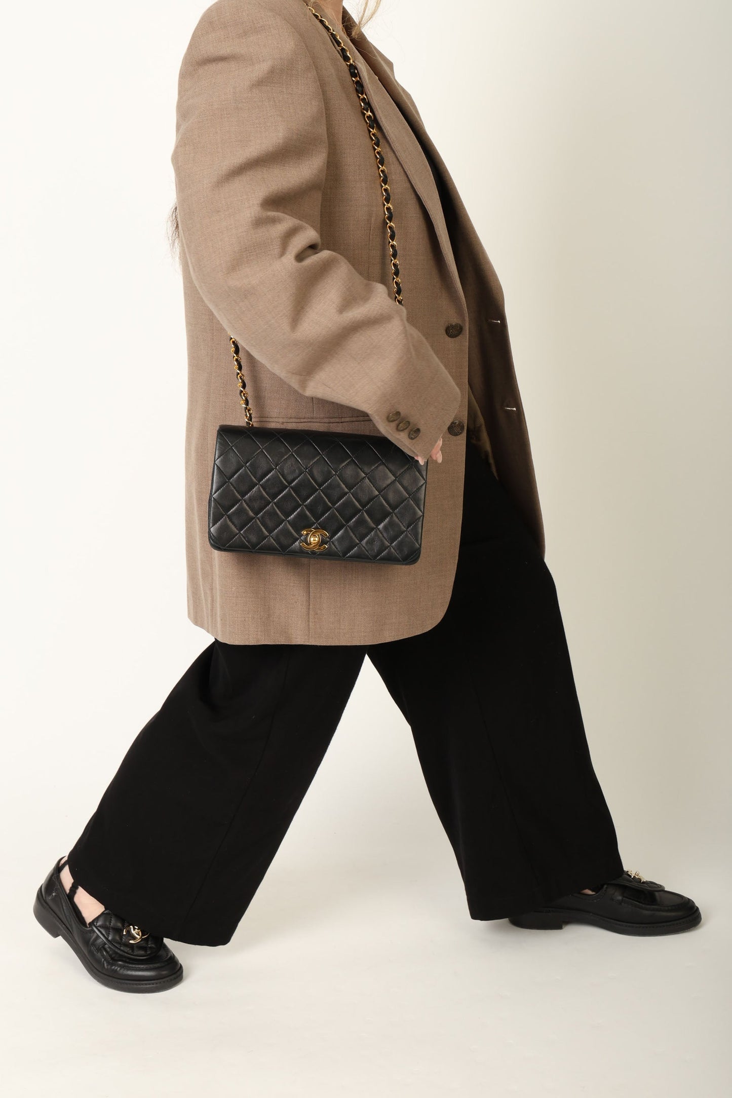 Chanel 1991 Lambskin Turnlock Full Flap
