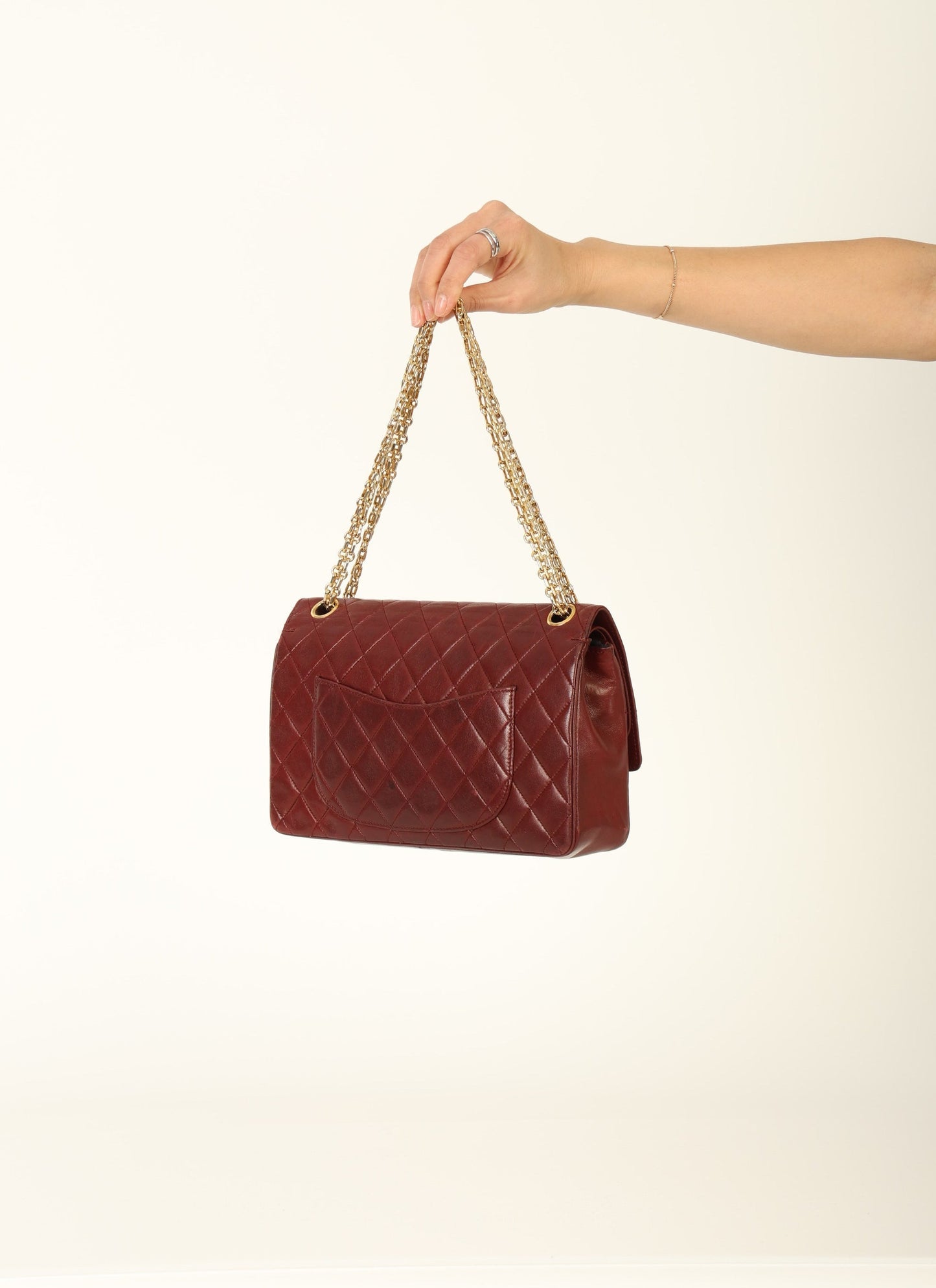 Chanel 1989 Red Lambskin Re-Issue Double Flap