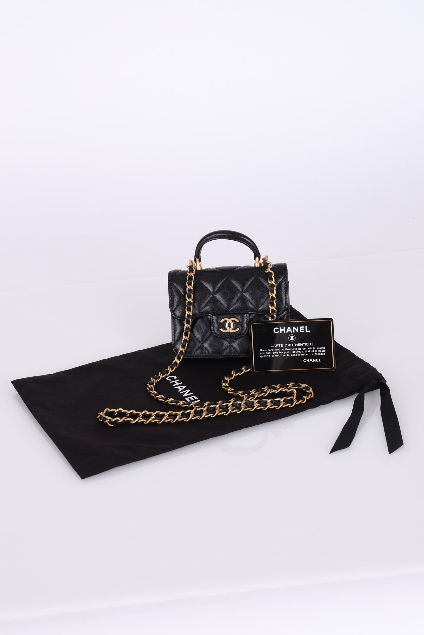 Chanel 2021 Lambskin Mini Top Handle