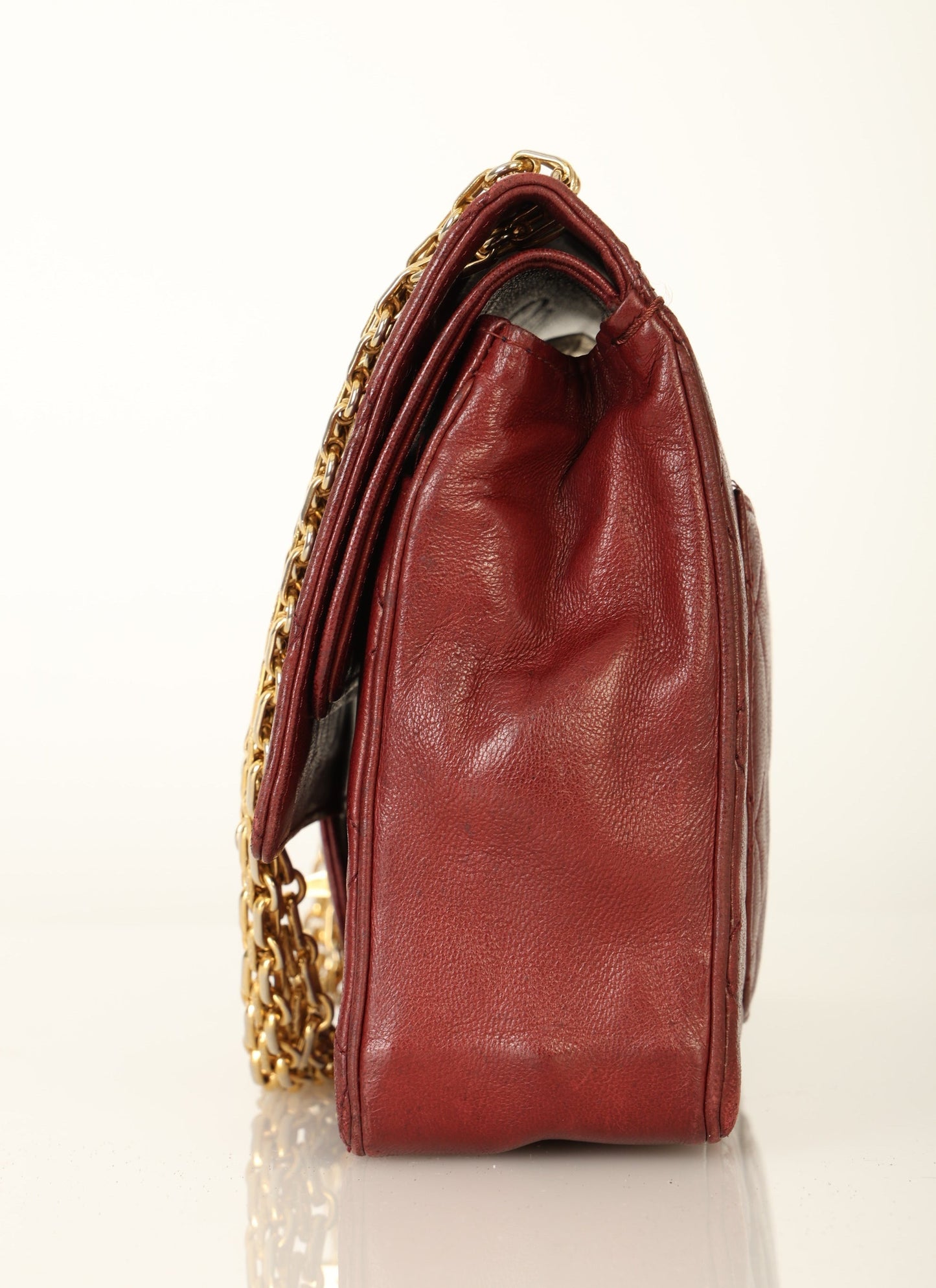 Chanel 1989 Red Lambskin Re-Issue Double Flap