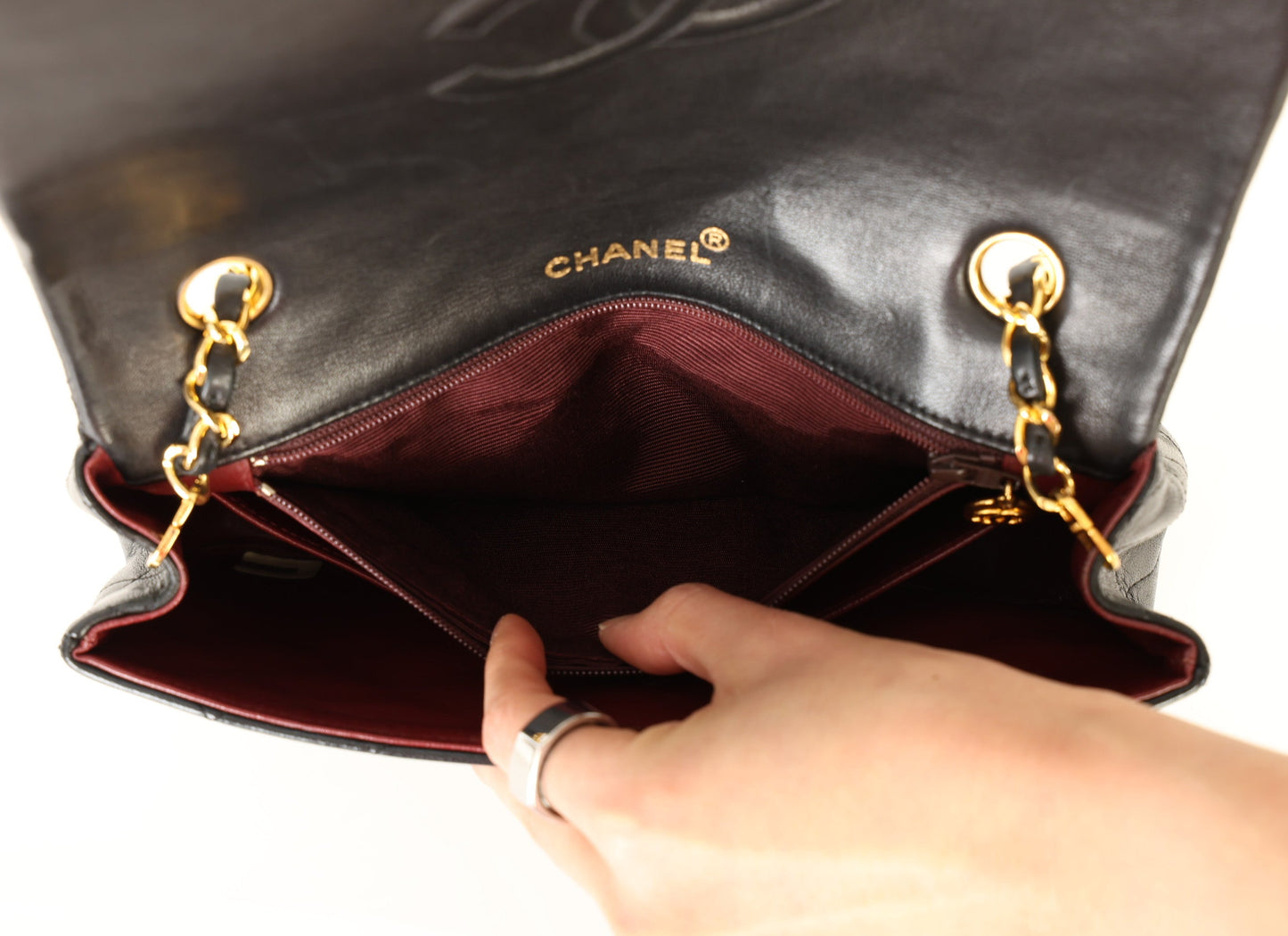 Chanel 1989 Lambskin Turnlock Medium Full Flap