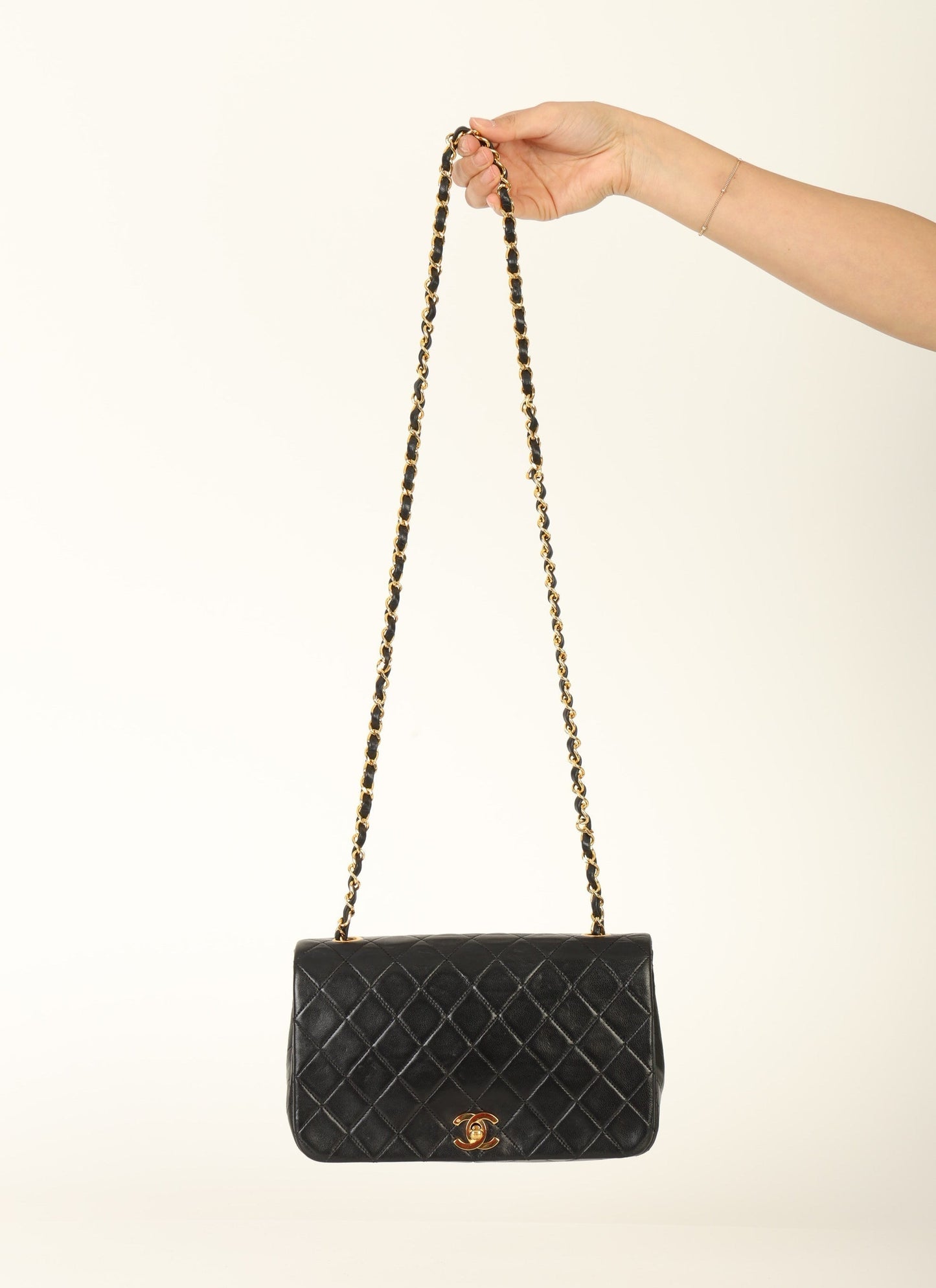 Chanel 1989 Lambskin Turnlock Medium Full Flap