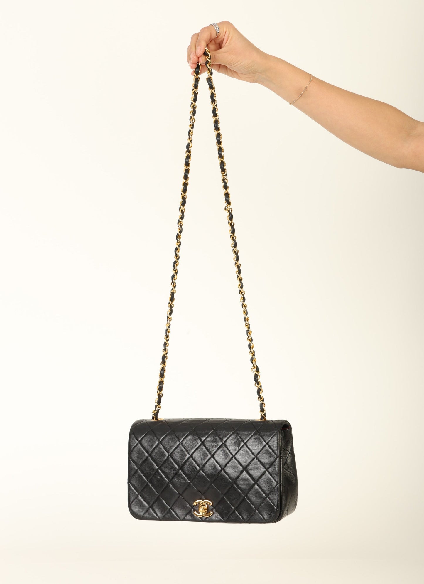 Chanel 1989 Lambskin Turnlock Medium Full Flap