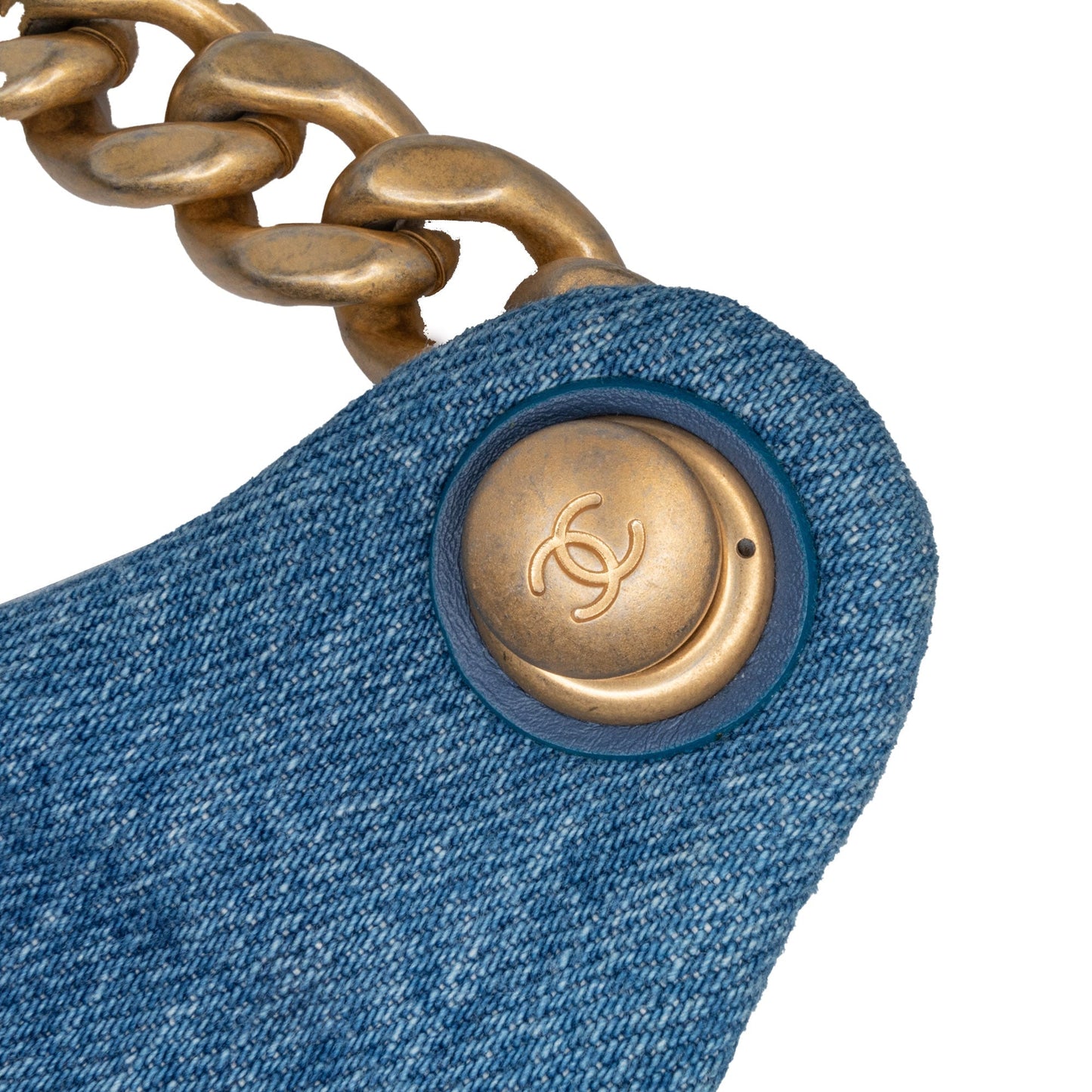 Chanel Sac Maxi Quilted Denim Mood Hobo