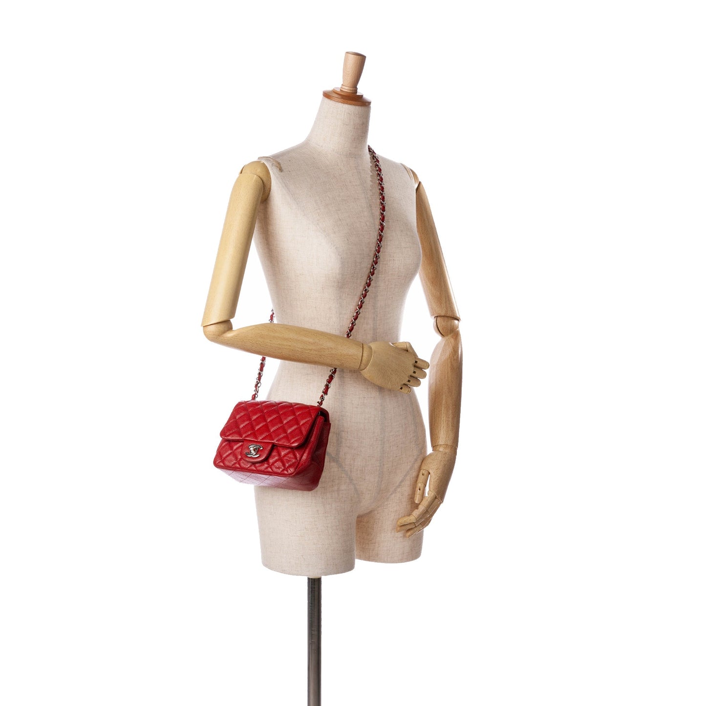 Chanel Sac Mini Square Classic Caviar Single Flap