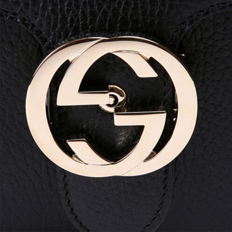 (WMNS) Gucci Leather Organ Satchel Single Shoulder Bag Black 510304-CAO0G-1000