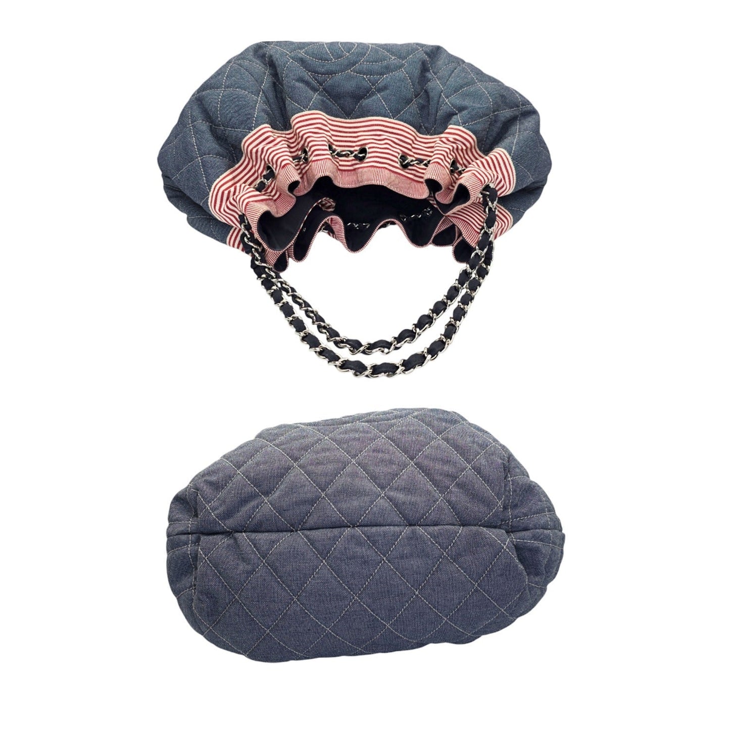 Chanel Vintage Denim Coco Cabas Drawstring Tote