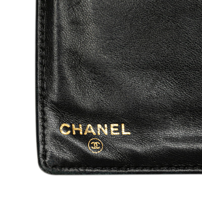 Chanel Caviar Skin Coco Mark Long Wallet