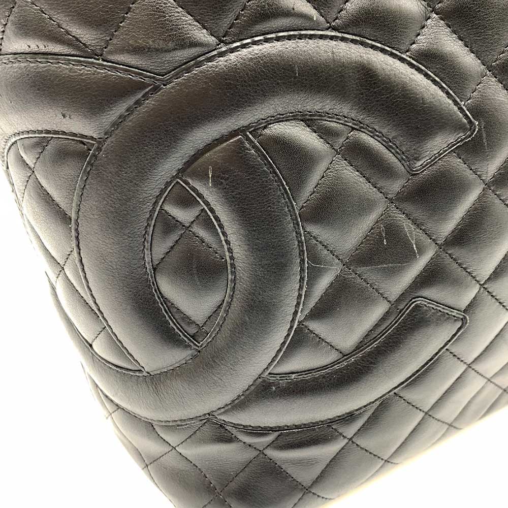 Chanel Cambon Large Tote Bag Black Leather