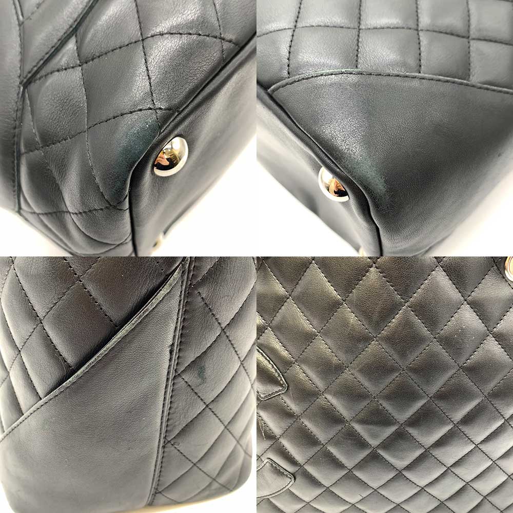 Chanel Cambon Large Tote Bag Black Leather