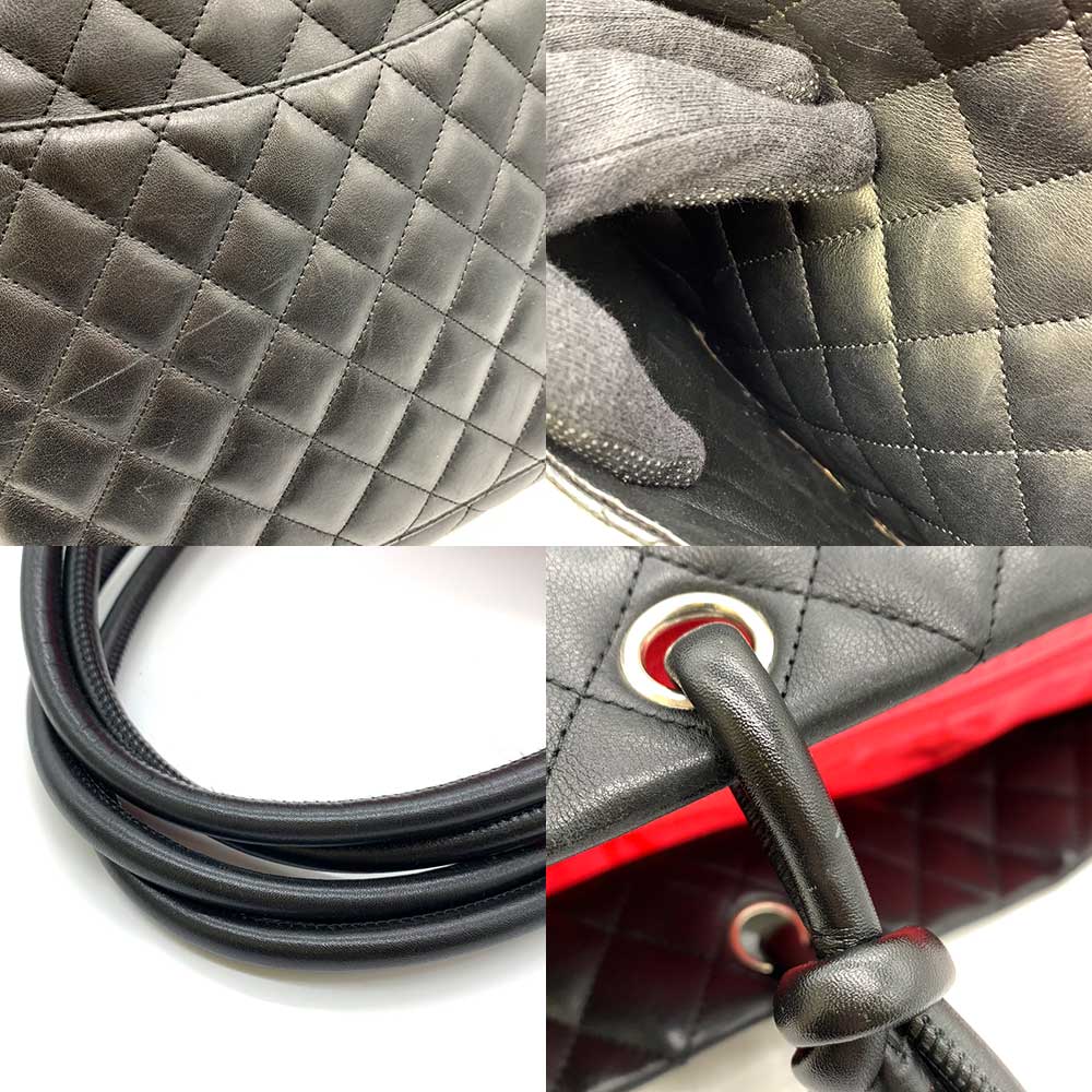 Chanel Cambon Large Tote Bag Black Leather