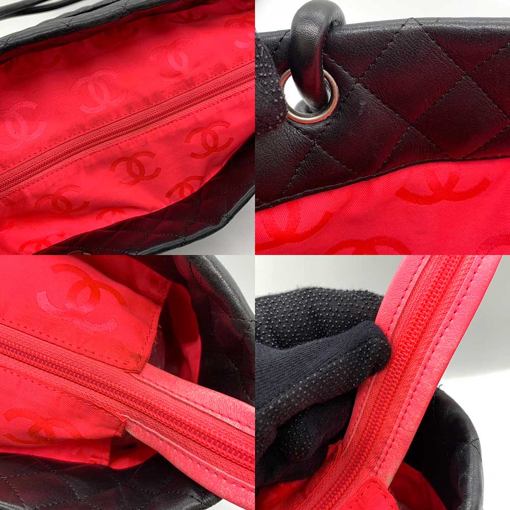 Chanel Cambon Large Tote Bag Black Leather